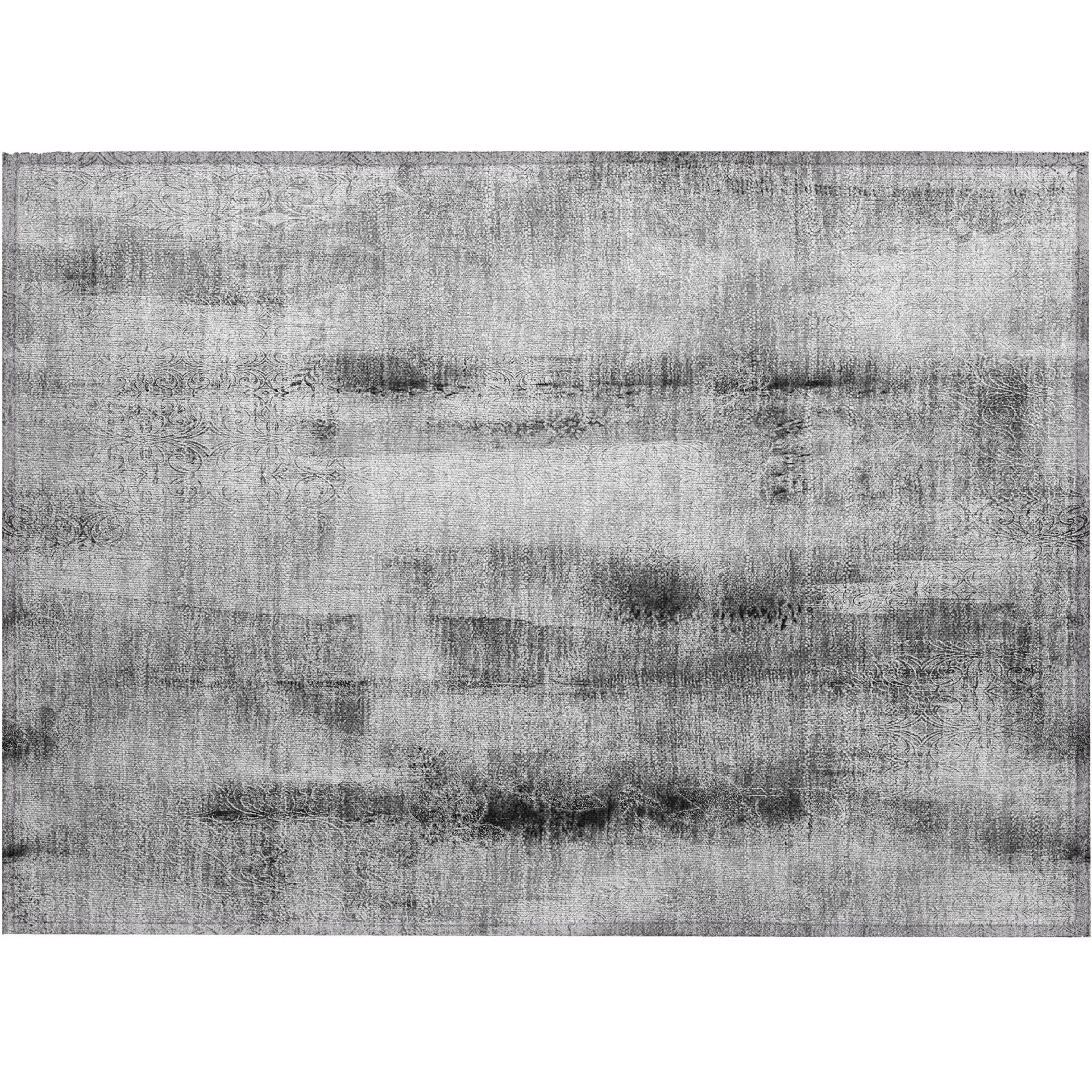 2' X 3' Gray Washable Non Skid Indoor Outdoor Area Rug