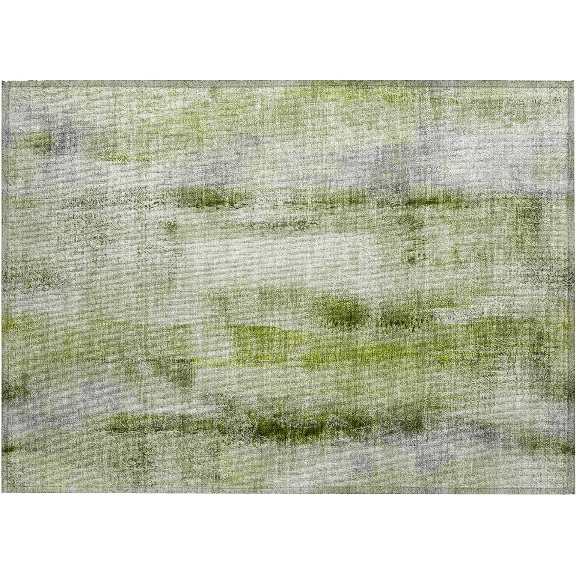 2' X 3' Sage Washable Non Skid Indoor Outdoor Area Rug