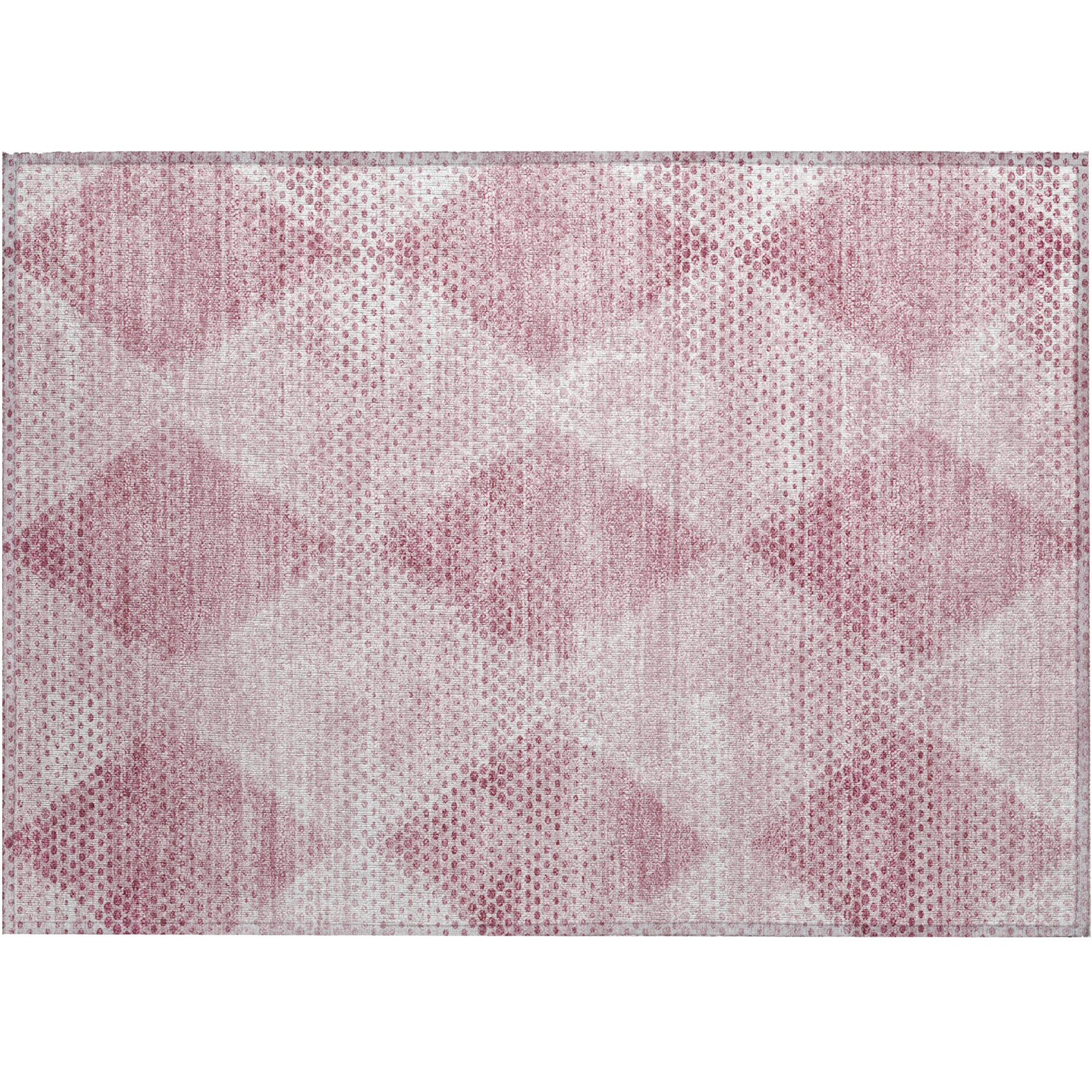 2' X 3' Merlot Geometric Washable Non Skid Indoor Outdoor Area Rug
