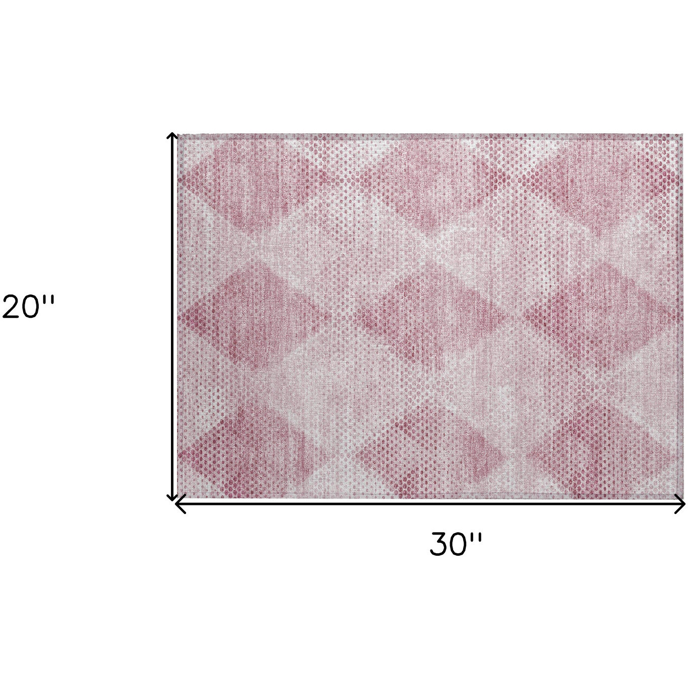 2' X 3' Merlot Geometric Washable Non Skid Indoor Outdoor Area Rug