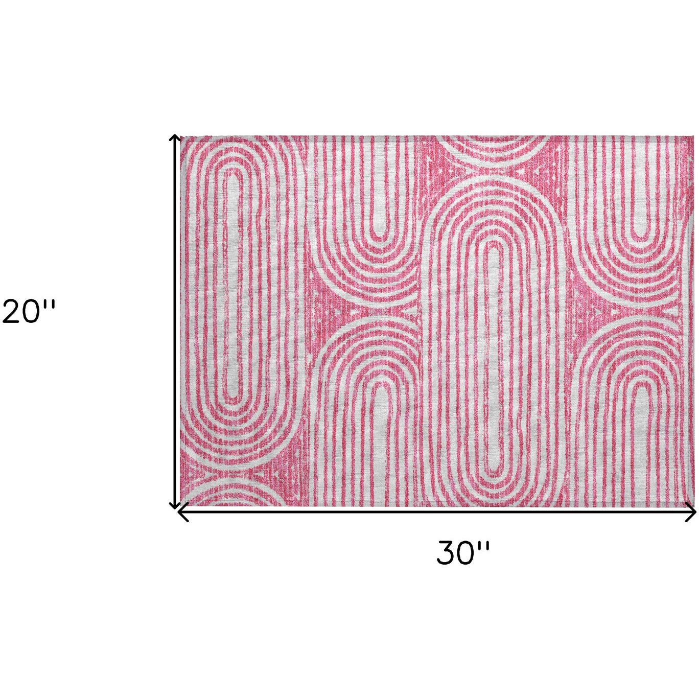 2' X 3' Blush Abstract Washable Non Skid Indoor Outdoor Area Rug