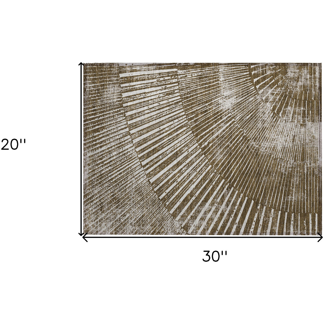 2' X 3' Chocolate Abstract Washable Non Skid Indoor Outdoor Area Rug