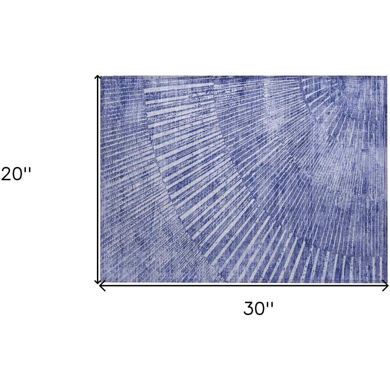2' X 3' Navy Blue Abstract Washable Non Skid Indoor Outdoor Area Rug