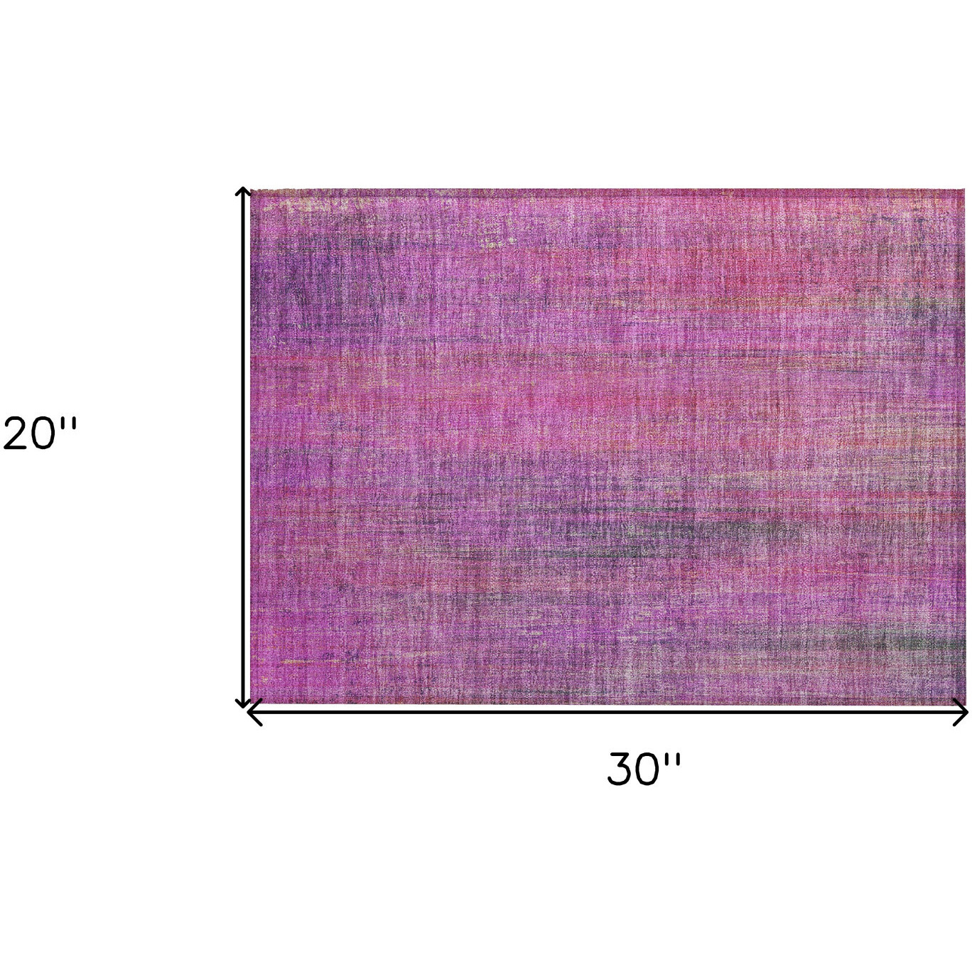 2' X 3' Lilac Striped Washable Non Skid Indoor Outdoor Area Rug