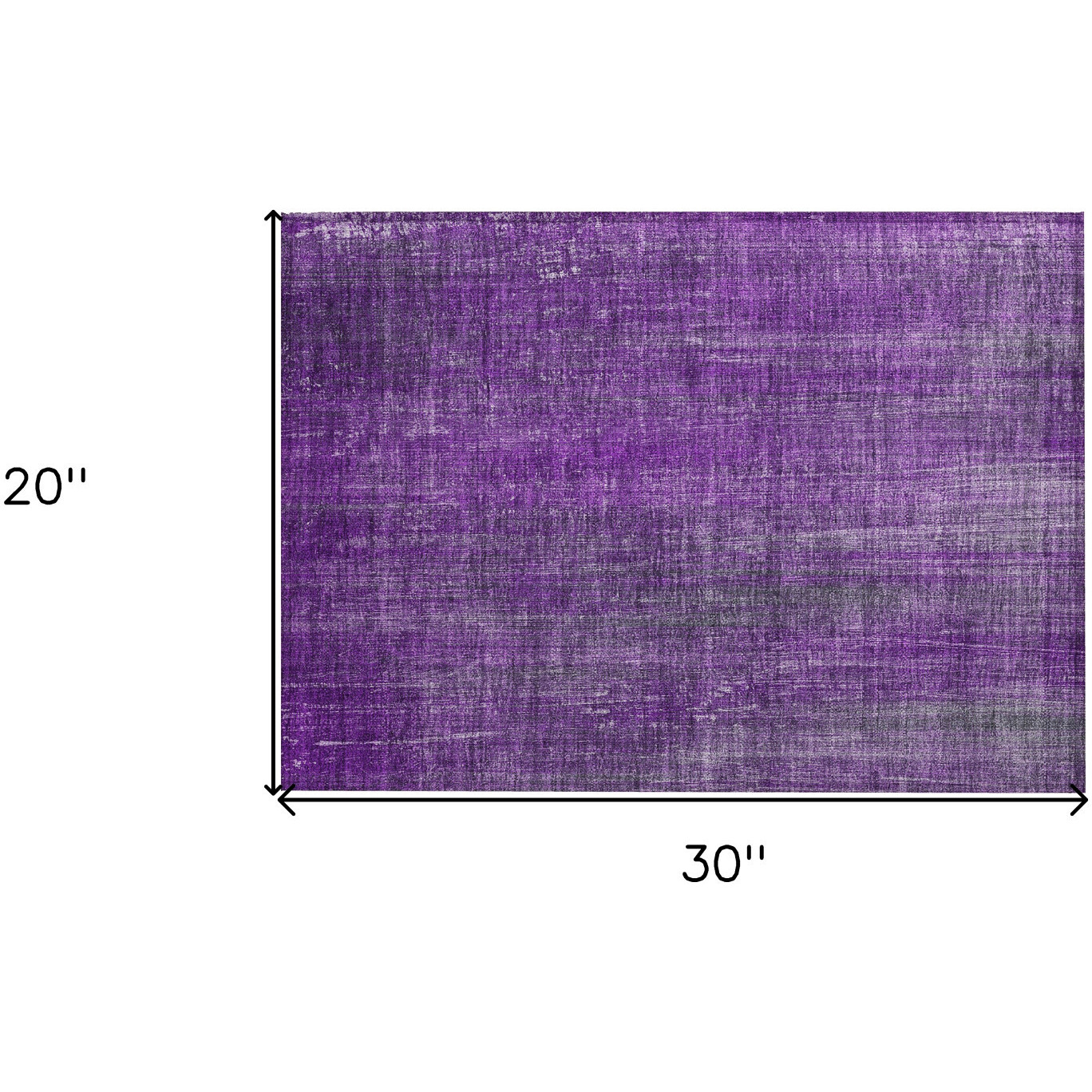 2' X 3' Purple Striped Washable Non Skid Indoor Outdoor Area Rug
