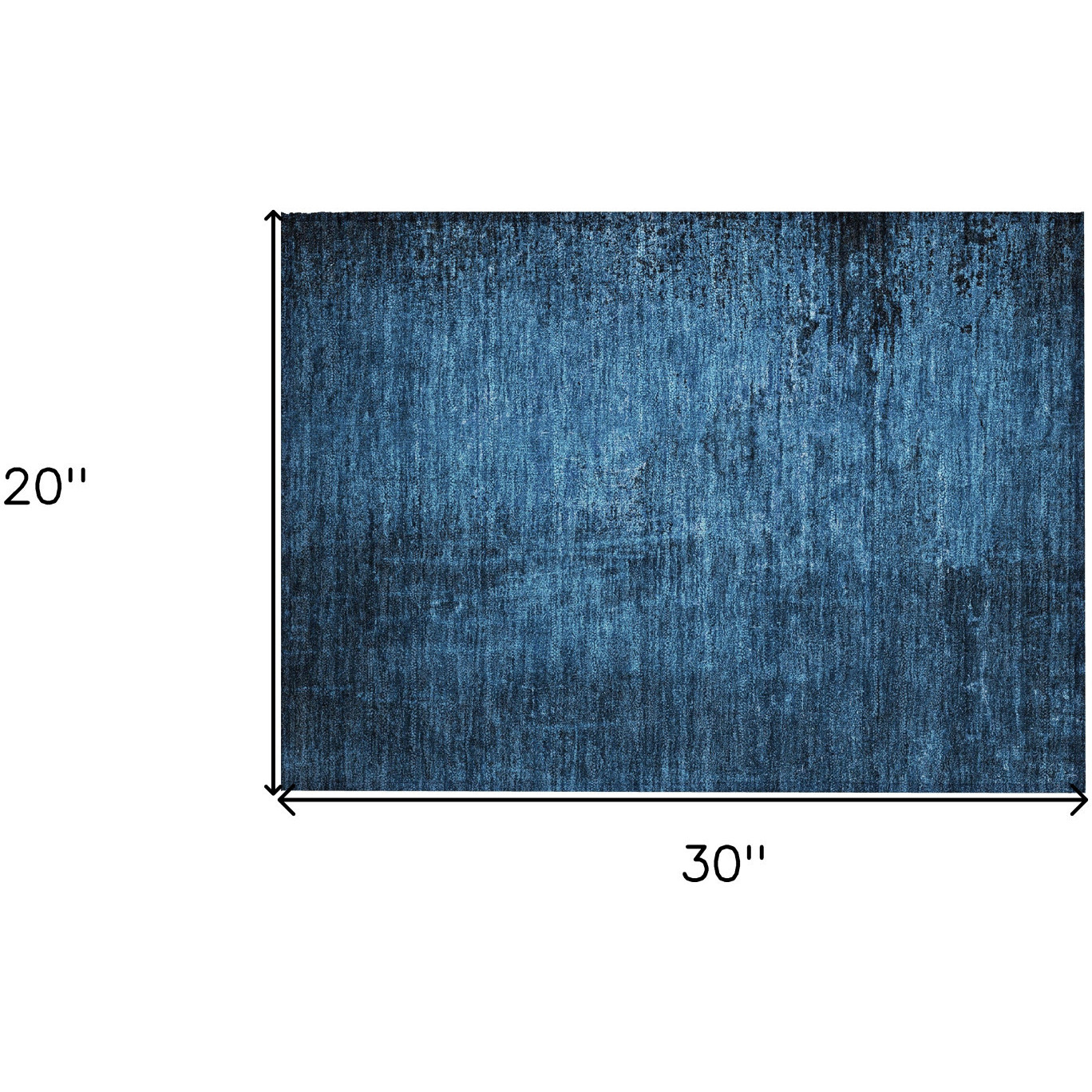 2' X 3' Navy Blue Abstract Washable Non Skid Indoor Outdoor Area Rug