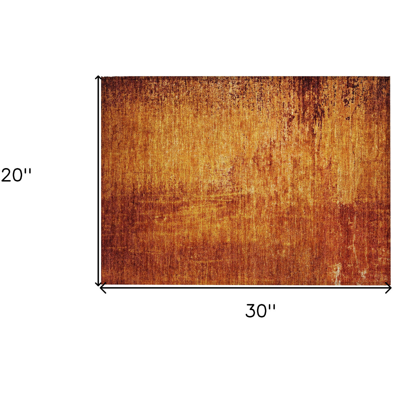 2' X 3' Orange Abstract Washable Non Skid Indoor Outdoor Area Rug