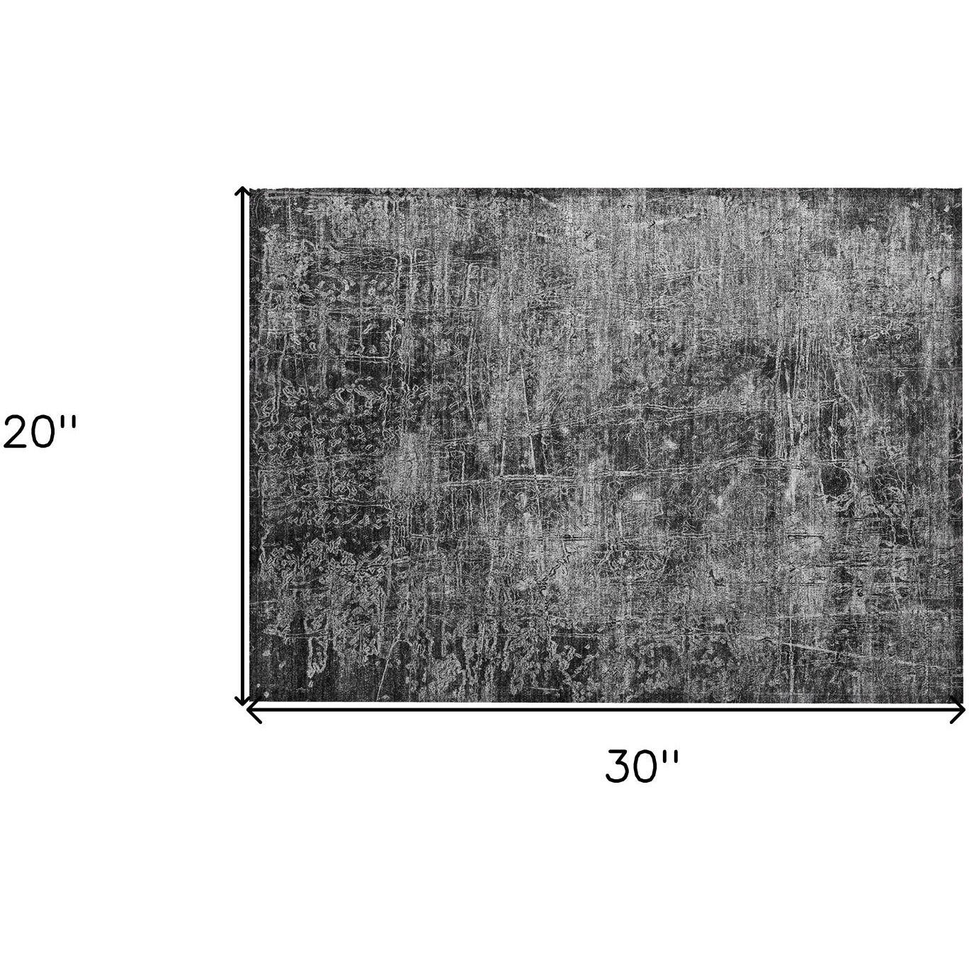 2' X 3' Gray Abstract Washable Non Skid Indoor Outdoor Area Rug