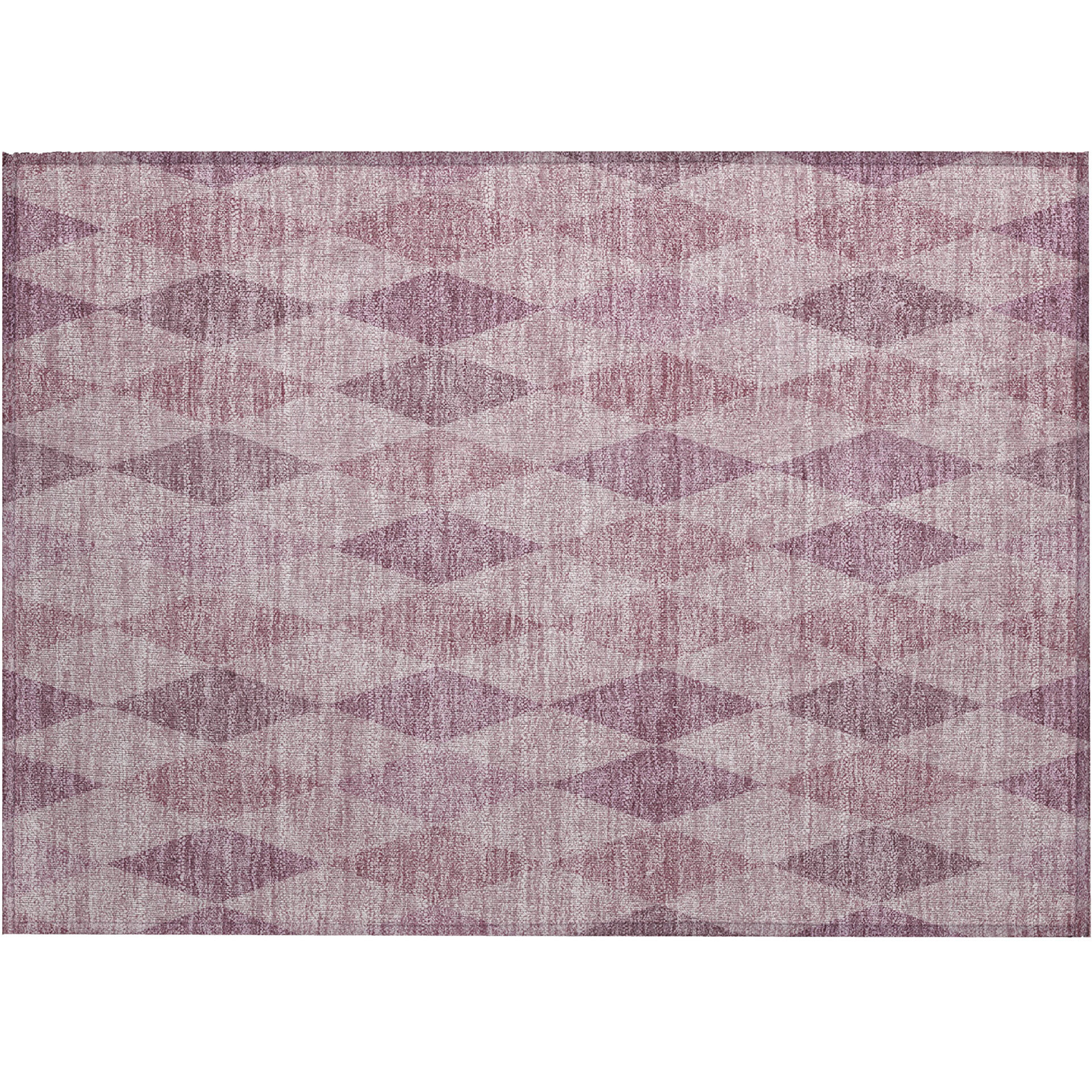 2' X 3' Blush Geometric Washable Non Skid Indoor Outdoor Area Rug