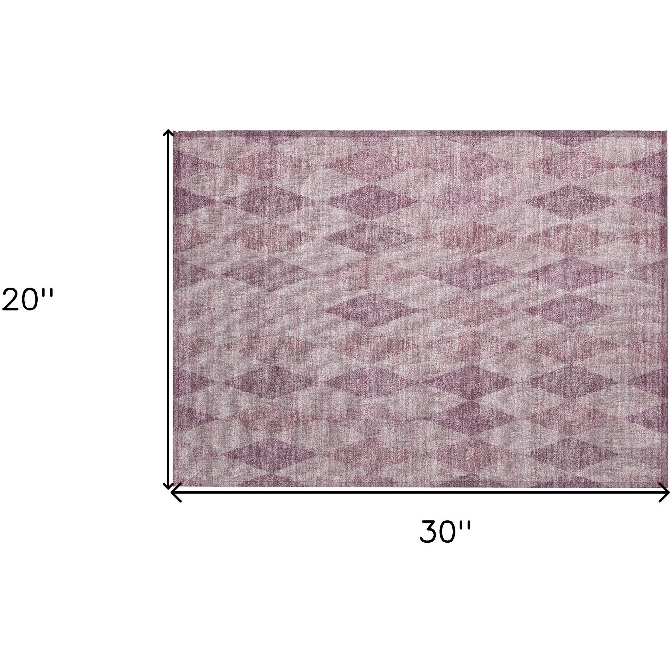 2' X 3' Blush Geometric Washable Non Skid Indoor Outdoor Area Rug