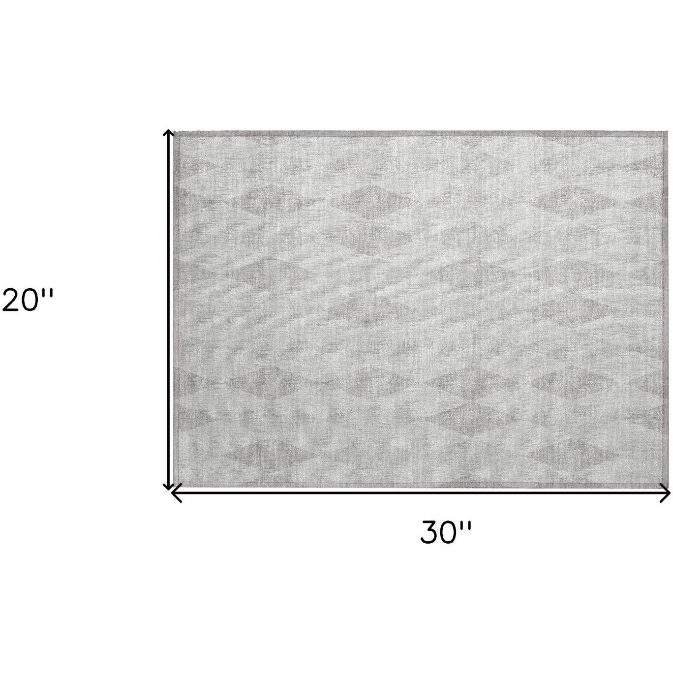 2' X 3' Gray Geometric Washable Non Skid Indoor Outdoor Area Rug