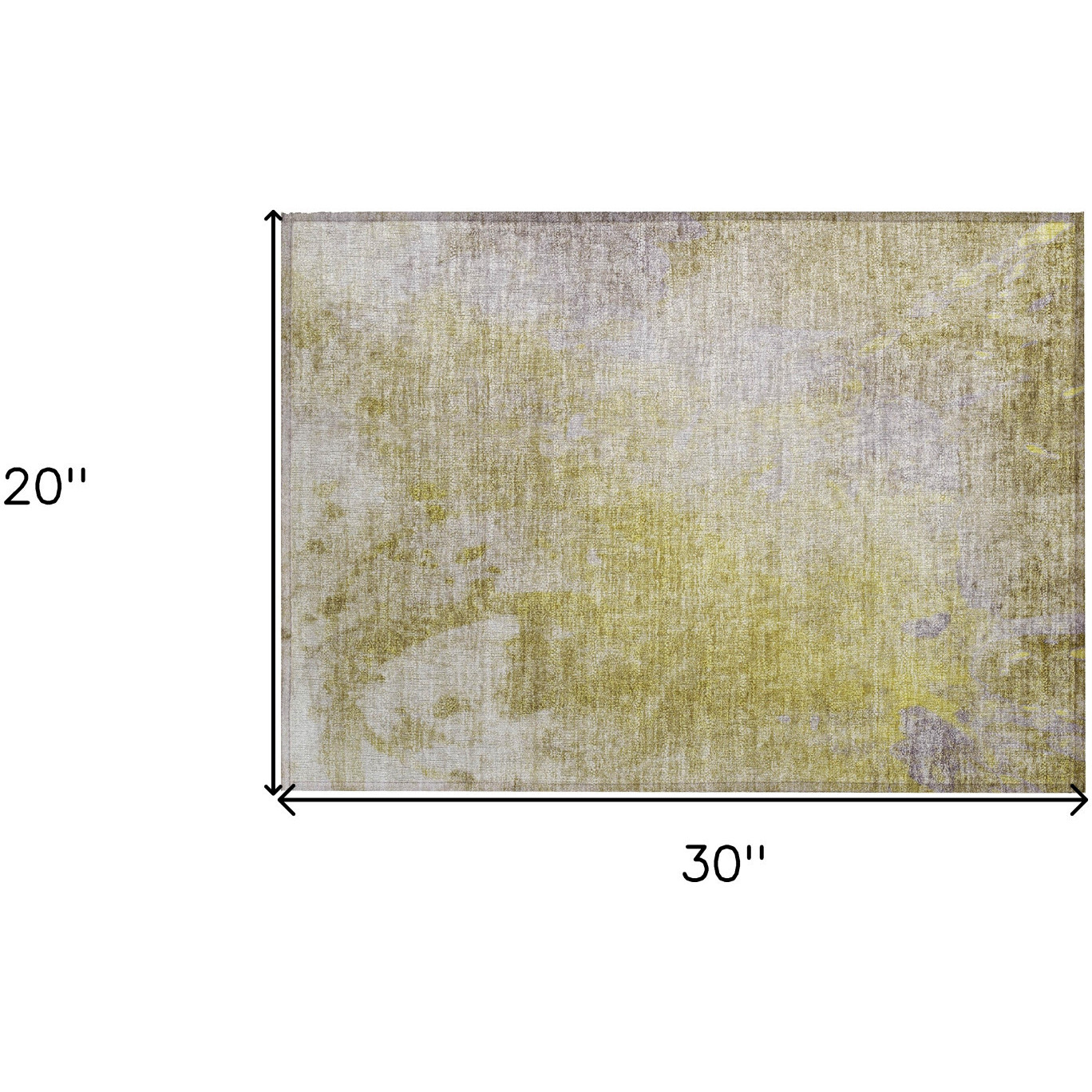 2' X 3' Gold Beige and Purple Abstract Washable Non Skid Indoor Outdoor Area Rug