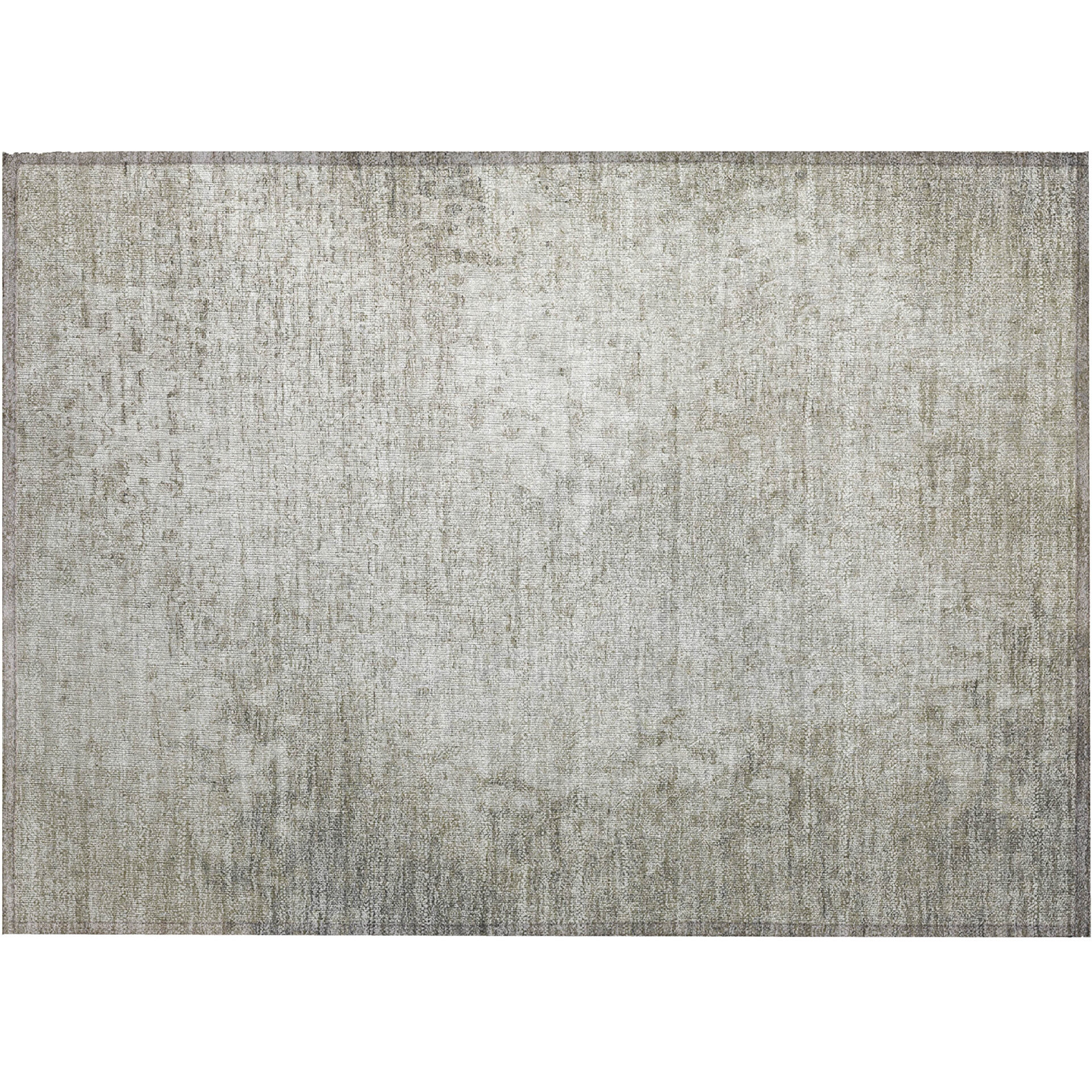 2' X 3' Beige Washable Non Skid Indoor Outdoor Area Rug