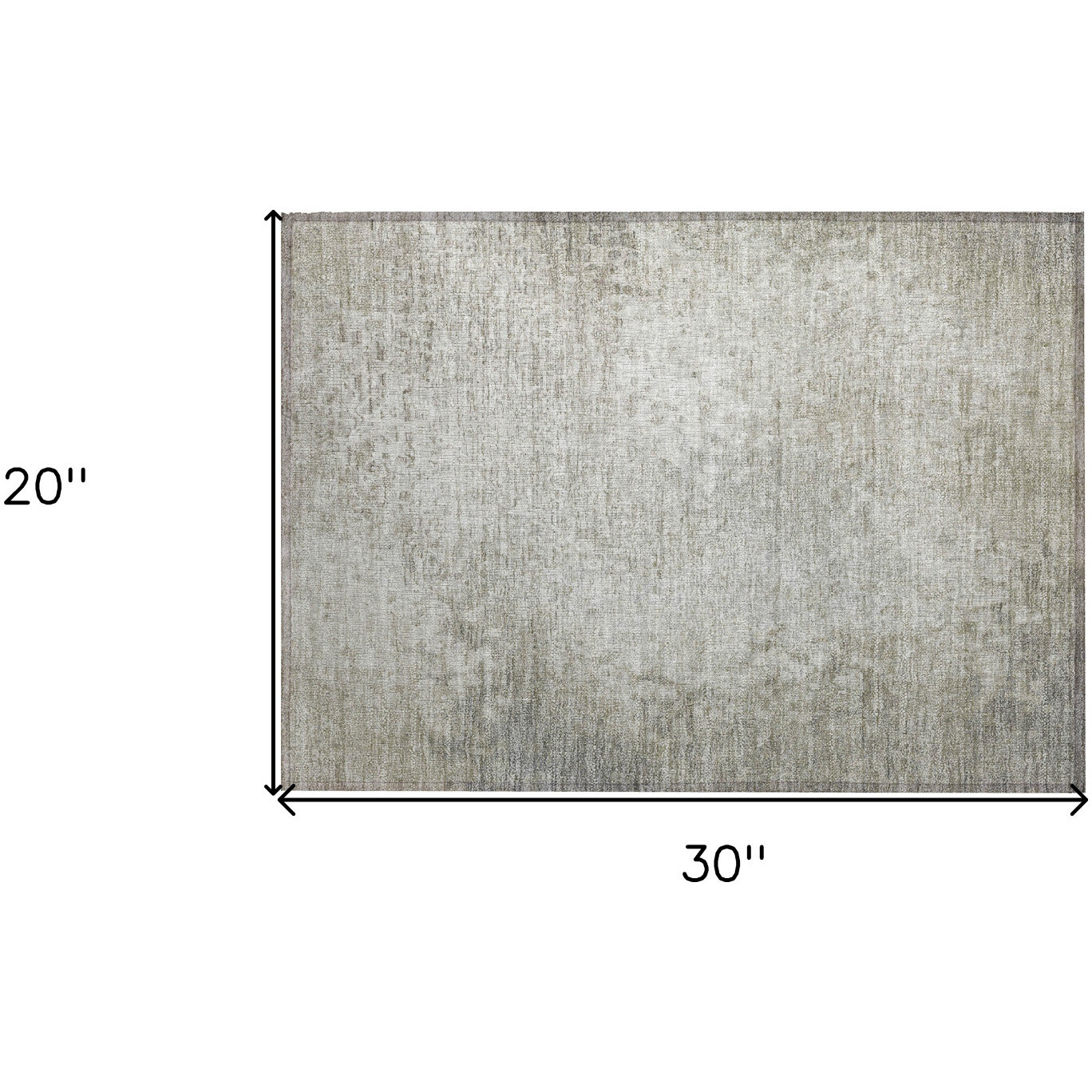 2' X 3' Beige Washable Non Skid Indoor Outdoor Area Rug
