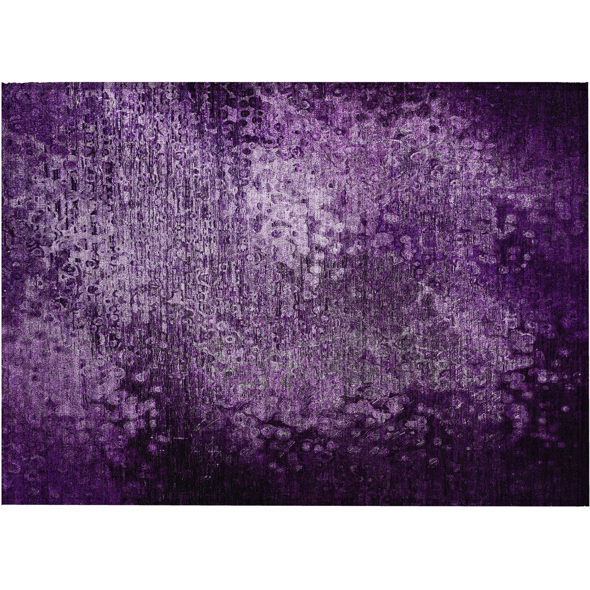 2' X 3' Purple Washable Non Skid Indoor Outdoor Area Rug