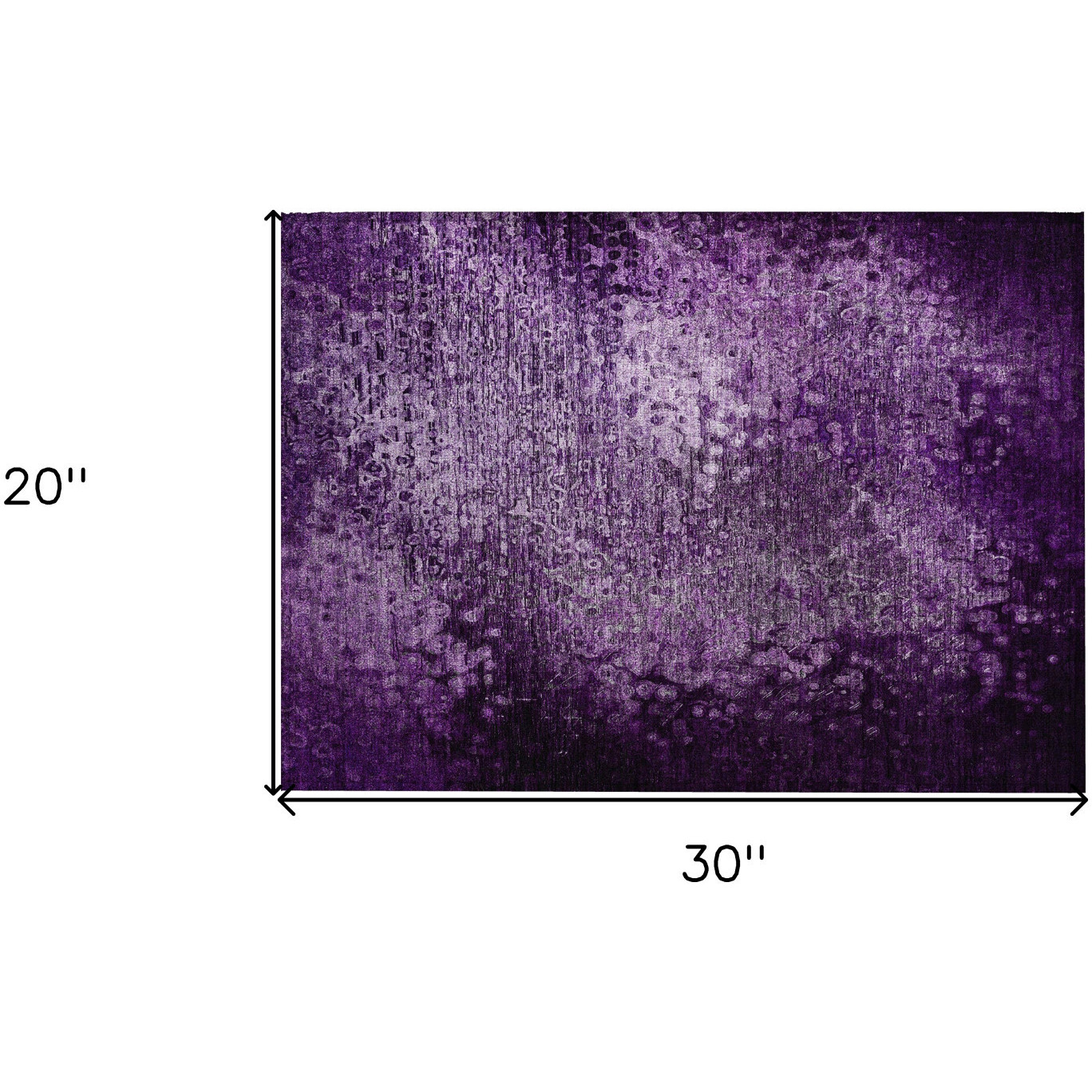 2' X 3' Purple Washable Non Skid Indoor Outdoor Area Rug