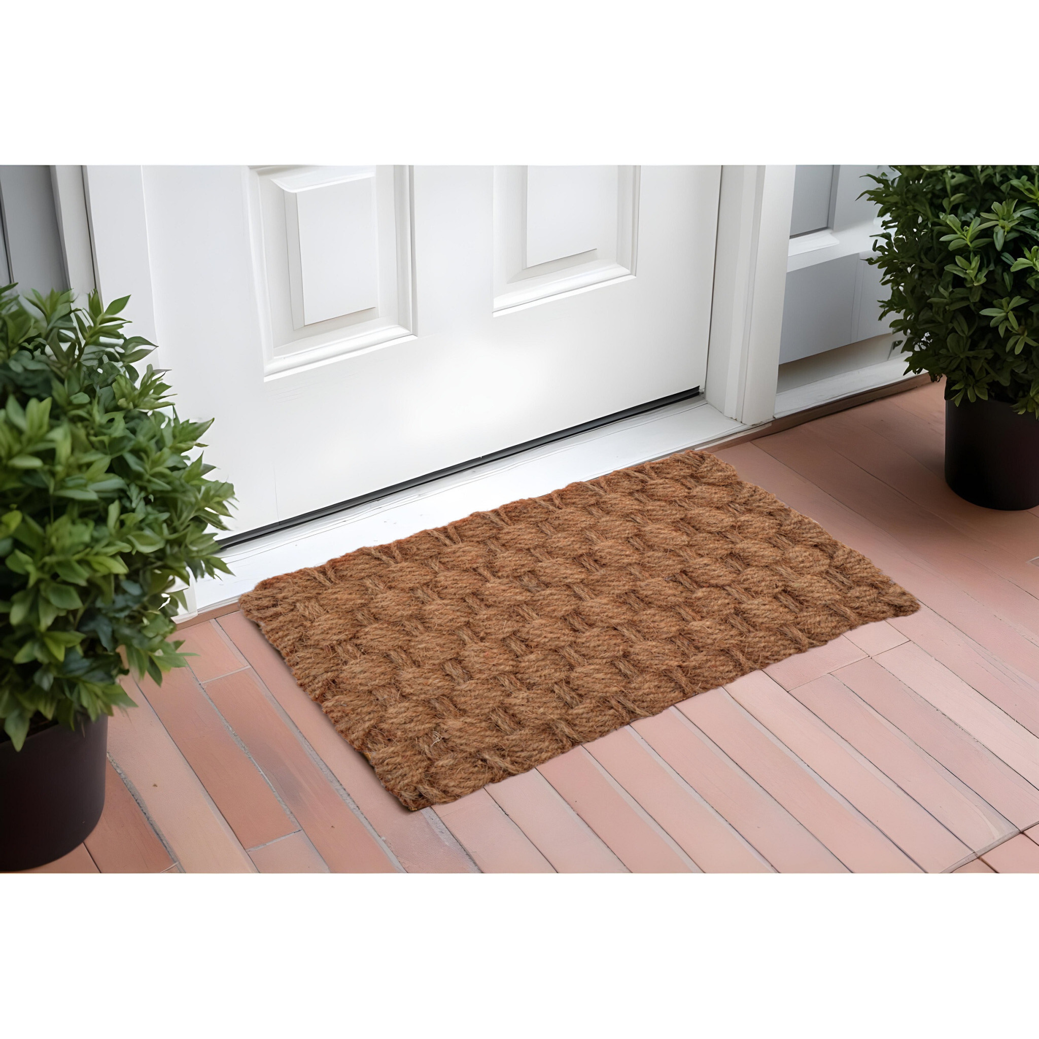 18" X 30" Brown Coir Weave Outdoor Door Mat