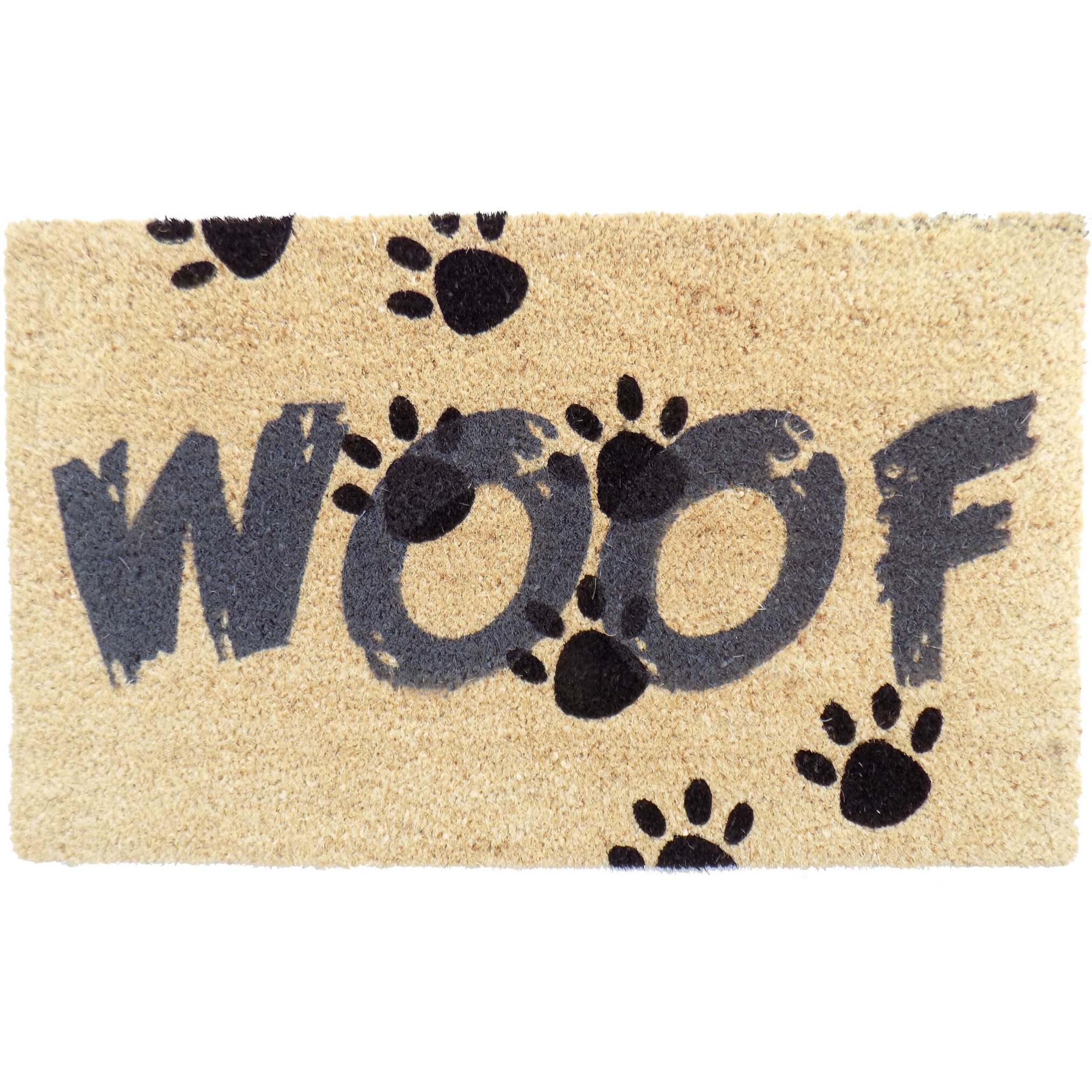 18" X 30" Brown and Black Coir Woof Outdoor Door Mat