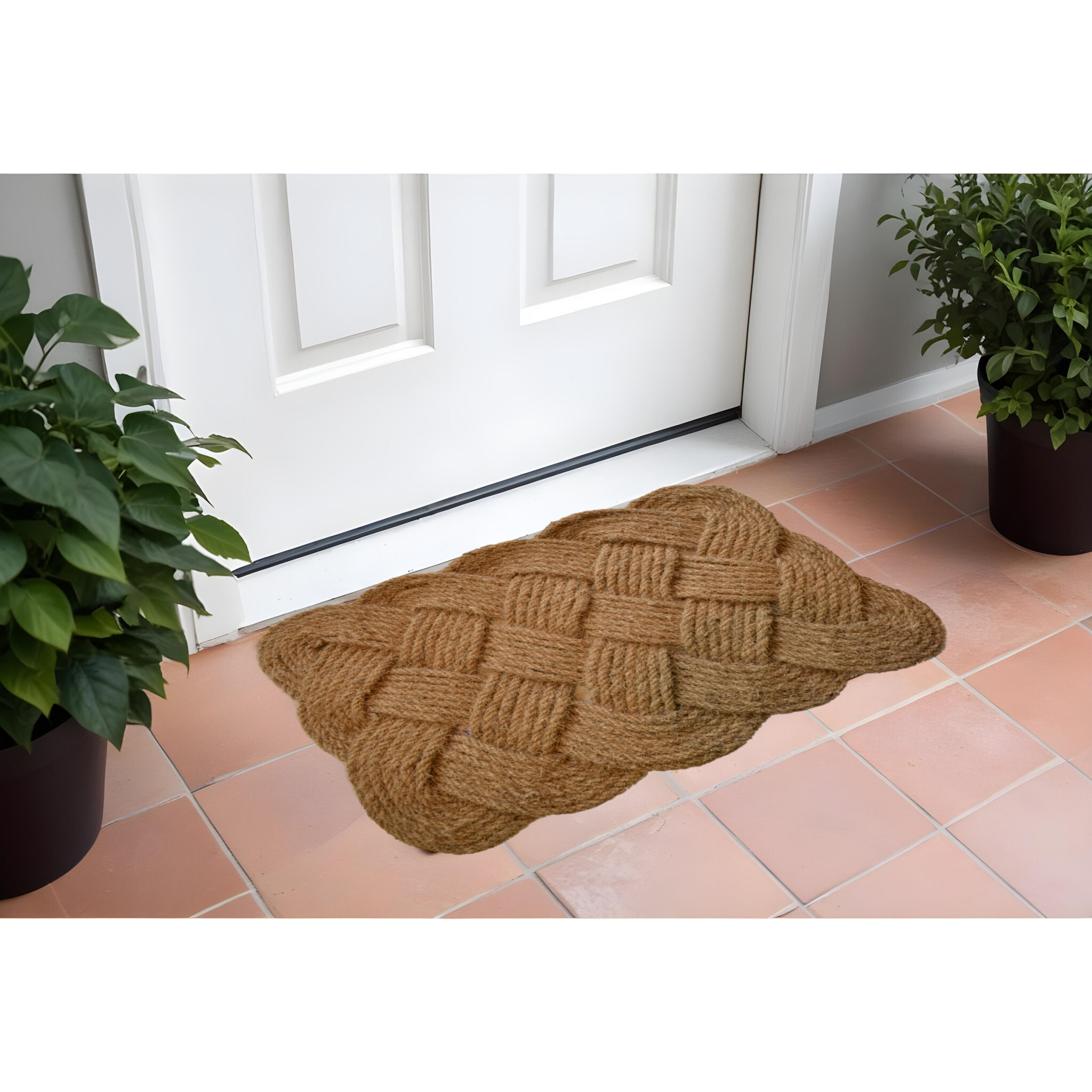18" X 30" Brown Coir Weave Outdoor Door Mat
