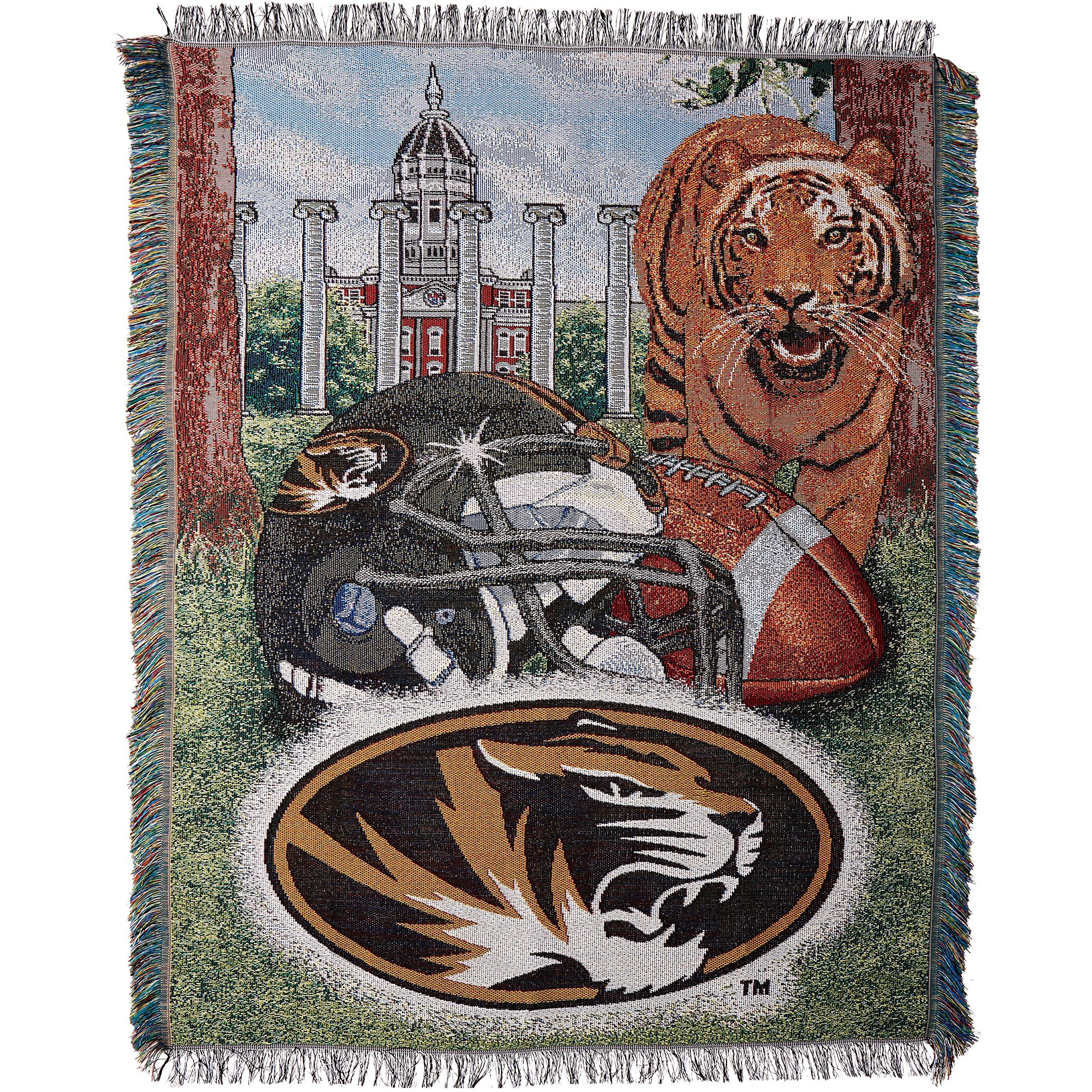 Missouri OFFIcIAL collegiate Home Field Advantage Woven Tapestry Throw(D0102HHMILg)