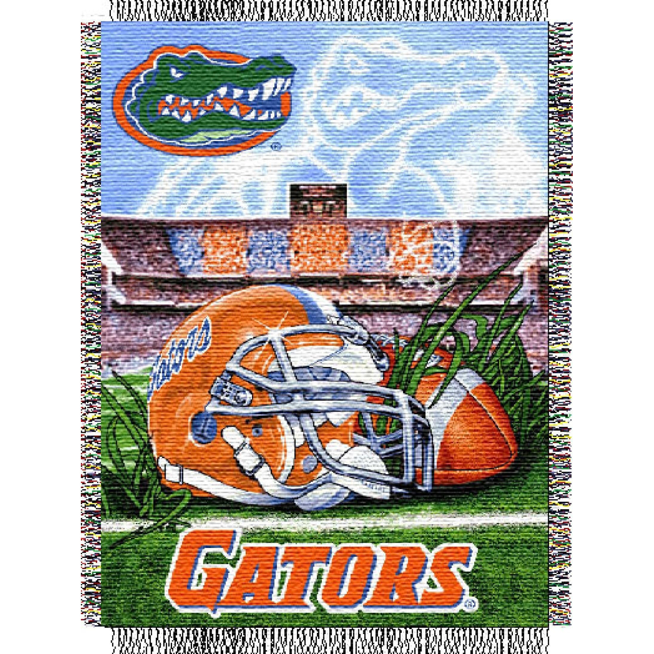Florida gators OFFIcIAL collegiate Home Field Advantage Woven Tapestry Throw(D0102HHM9JW)