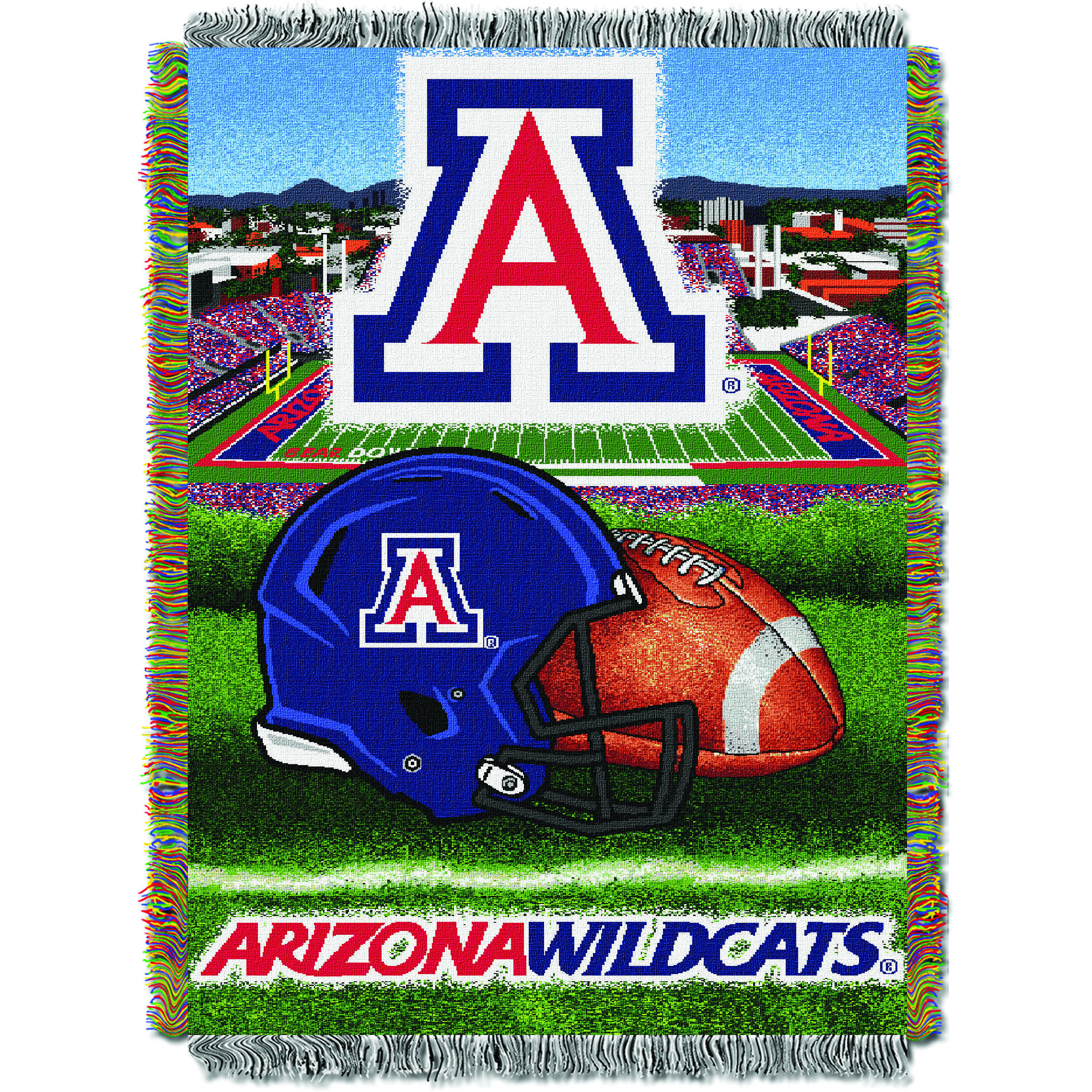 Arizona OFFIcIAL collegiate Home Field Advantage Woven Tapestry Throw(D0102HXMYIV)