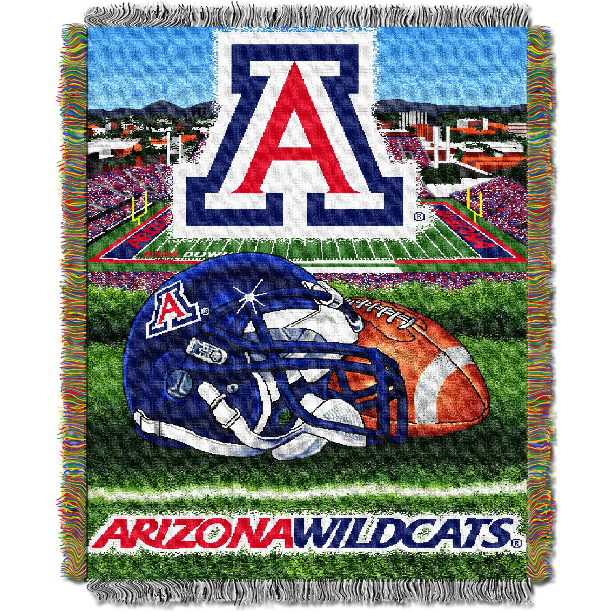 Arizona OFFIcIAL collegiate Home Field Advantage Woven Tapestry Throw(D0102HXMYIV)