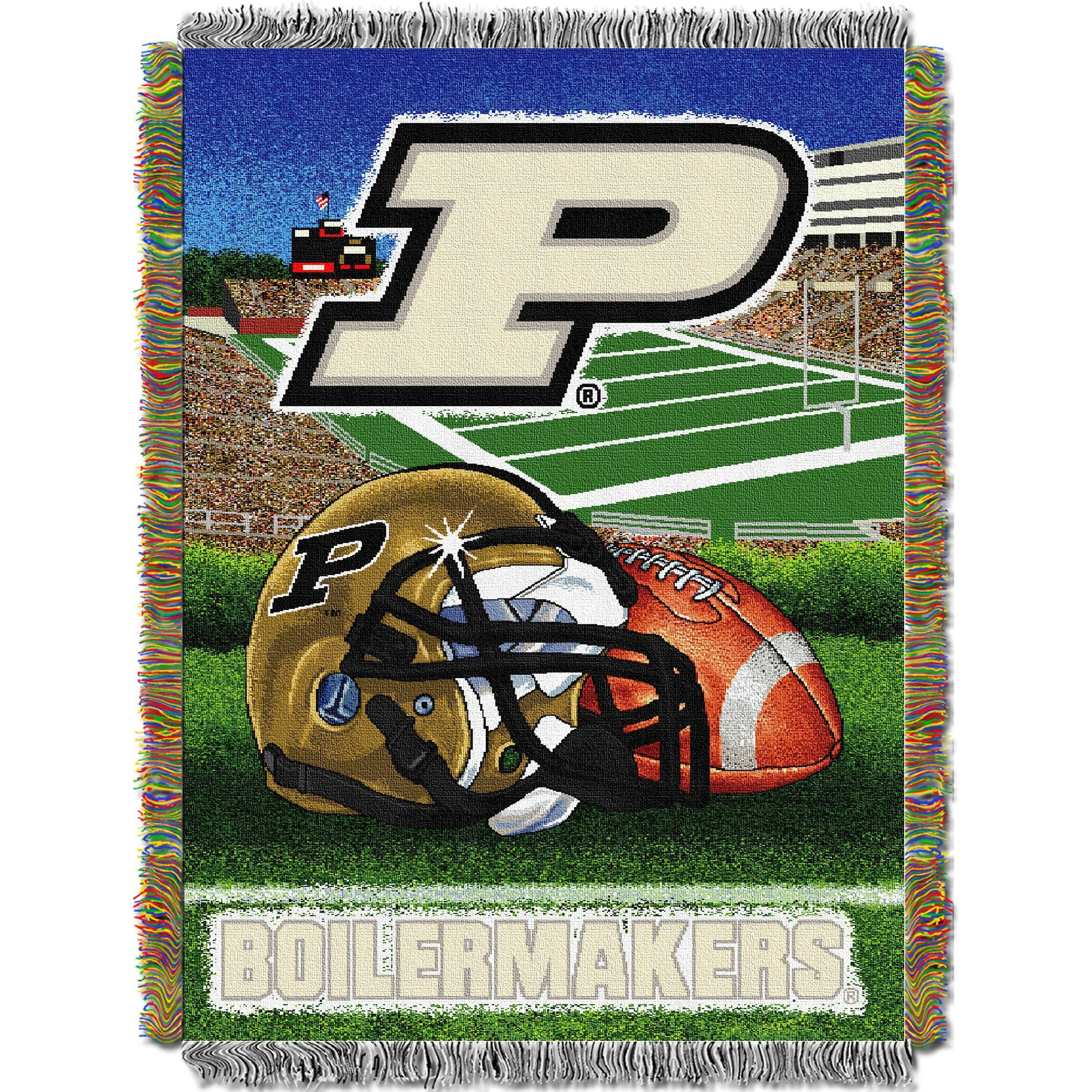 Purdue OFFIcIAL collegiate Home Field Advantage Woven Tapestry Throw(D0102HHMIc7)