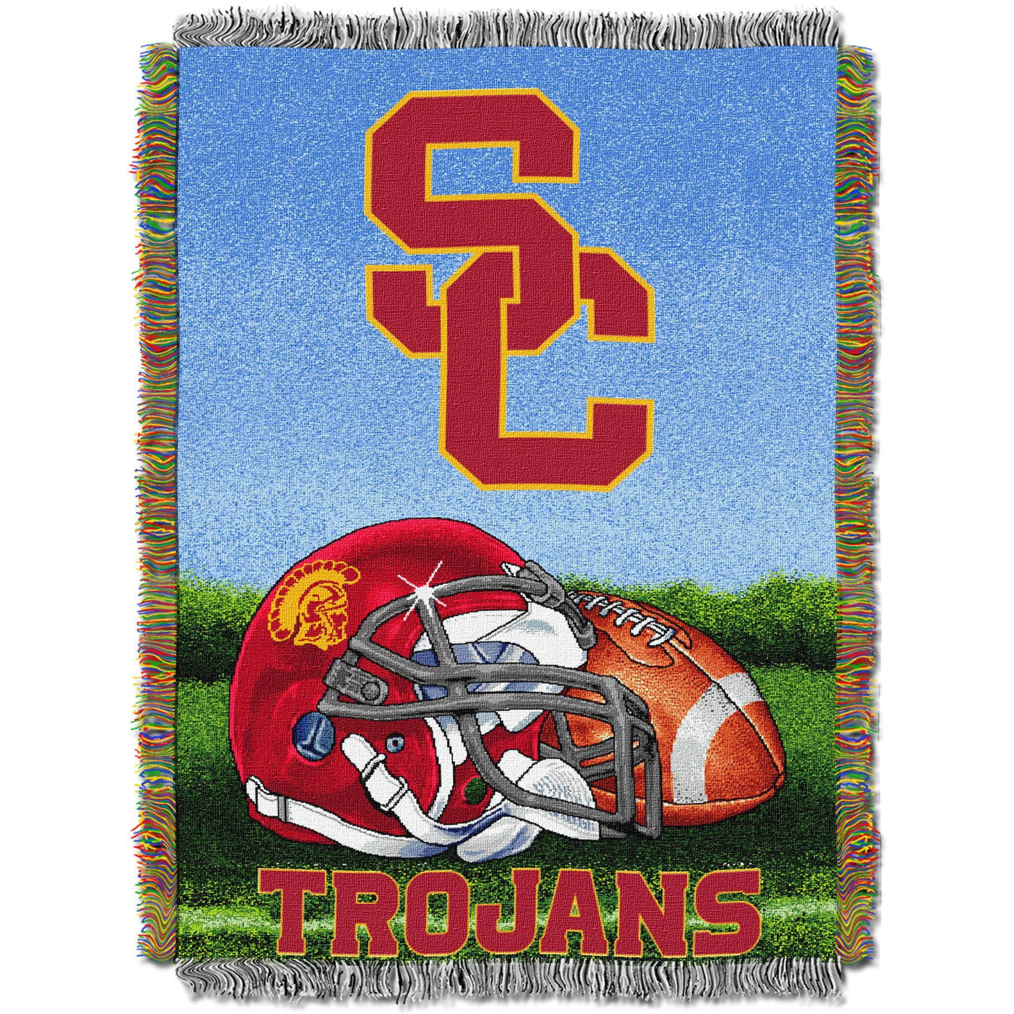 USc OFFIcIAL collegiate Home Field Advantage Woven Tapestry Throw(D0102HHMI6A)
