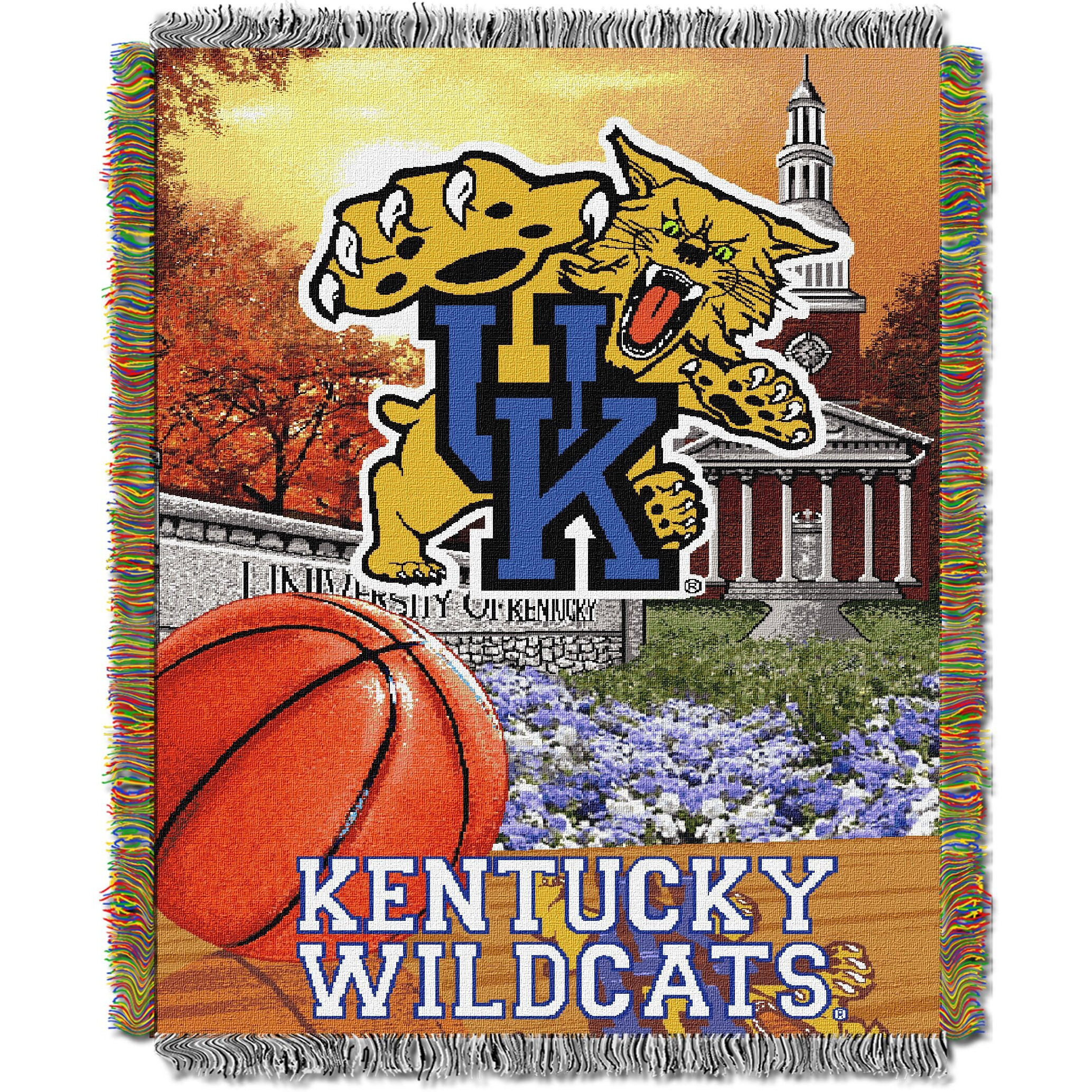 Kentucky OFFIcIAL collegiate Home Field Advantage Woven Tapestry Throw(D0102HHMI2A)