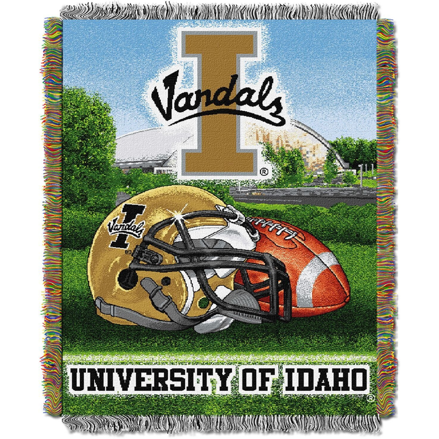 Idaho OFFIcIAL collegiate Home Field Advantage Woven Tapestry Throw(D0102HHZPFY)