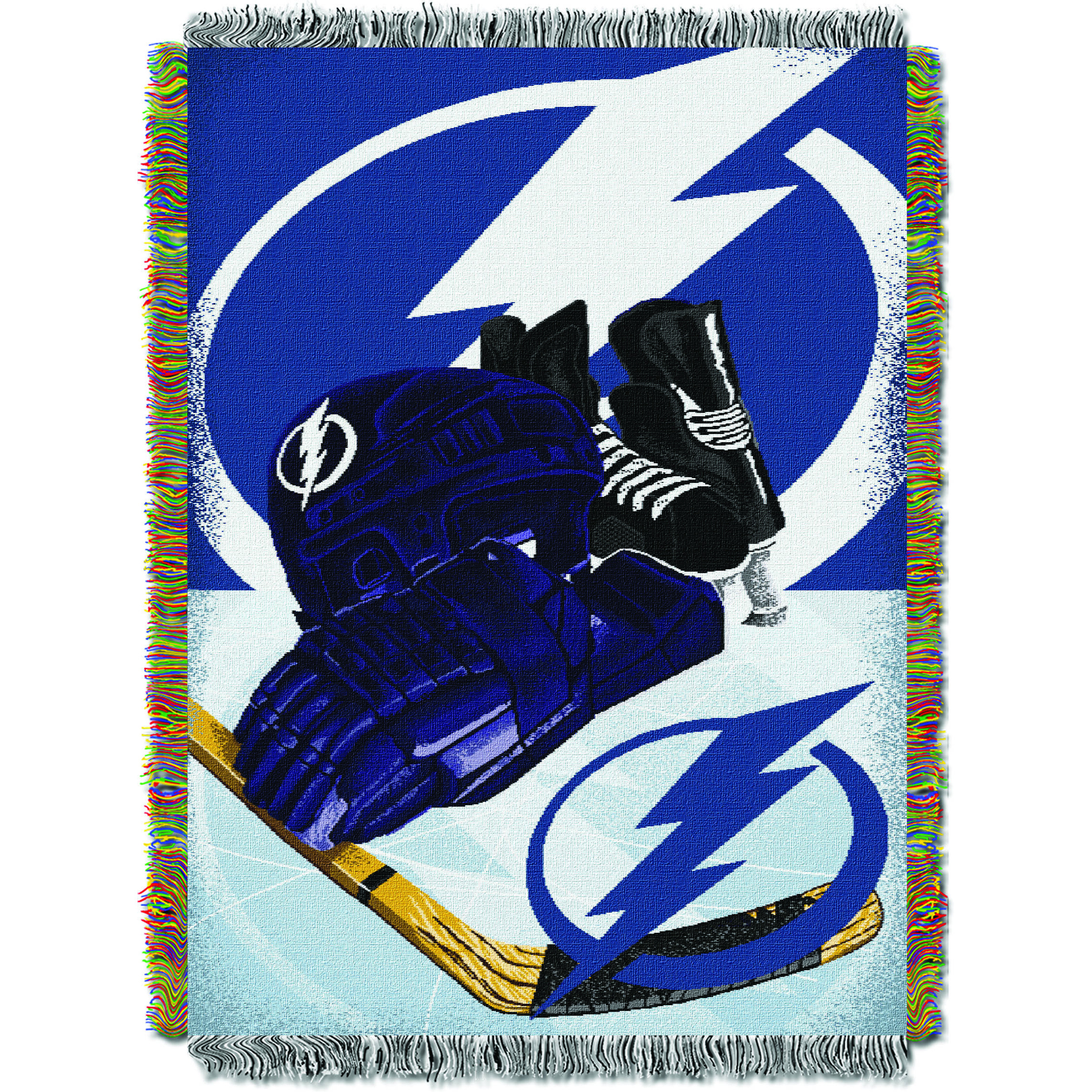Lightning OFFIcIAL NHL Home Ice Advantage Woven Tapestry Throw Blanket 48 x 60(D0102H94TPg)