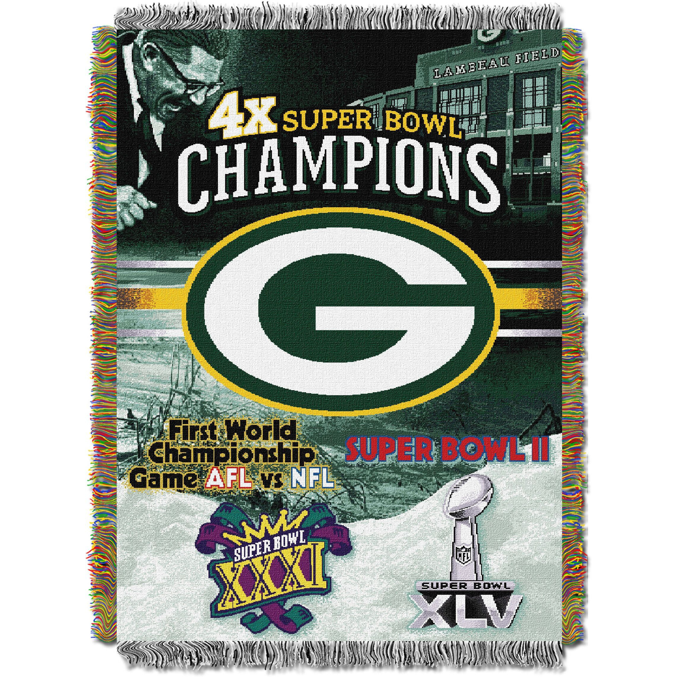 NFL 051 Packers commemorative Series 4x champs Tapestry(D0102HHZA9V)