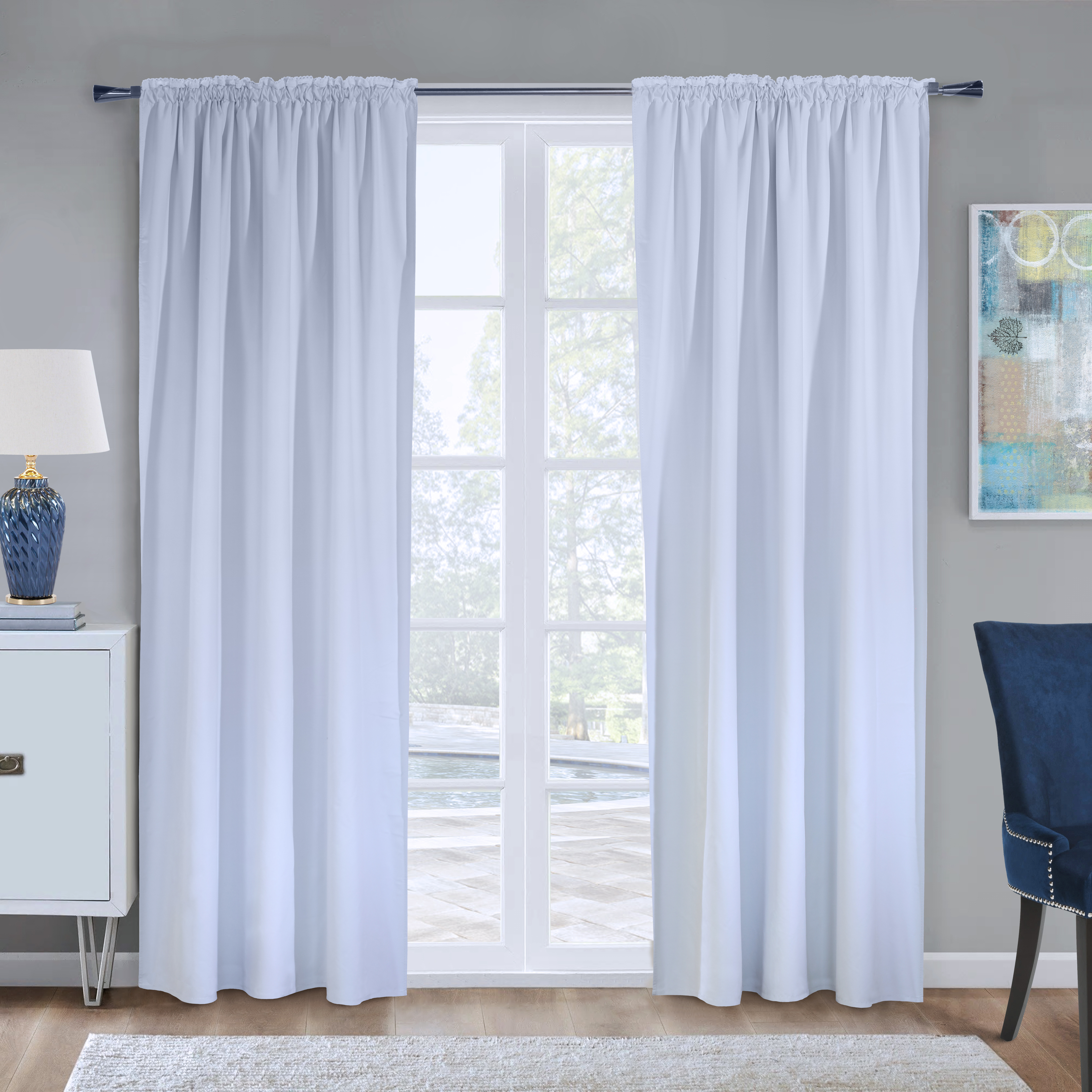 Ultimate Liner Multi Header Lining Liner Window Dressing 45 x 88 in White