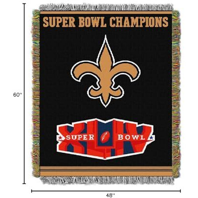 Saints OFFICIAL National Football League, Commemorative 48&quotx 60" Woven Tapestry Throw by The Northwest Company(D0102HHZSJV.)