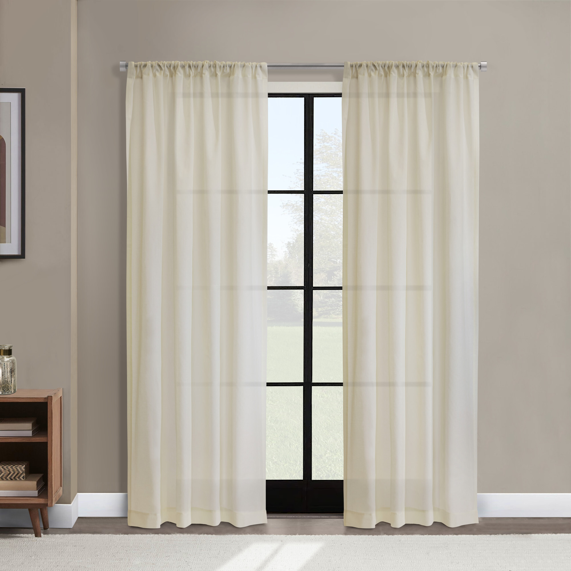 Weathershield Pole Top Curtain Panel 50 x 72 in Ivory