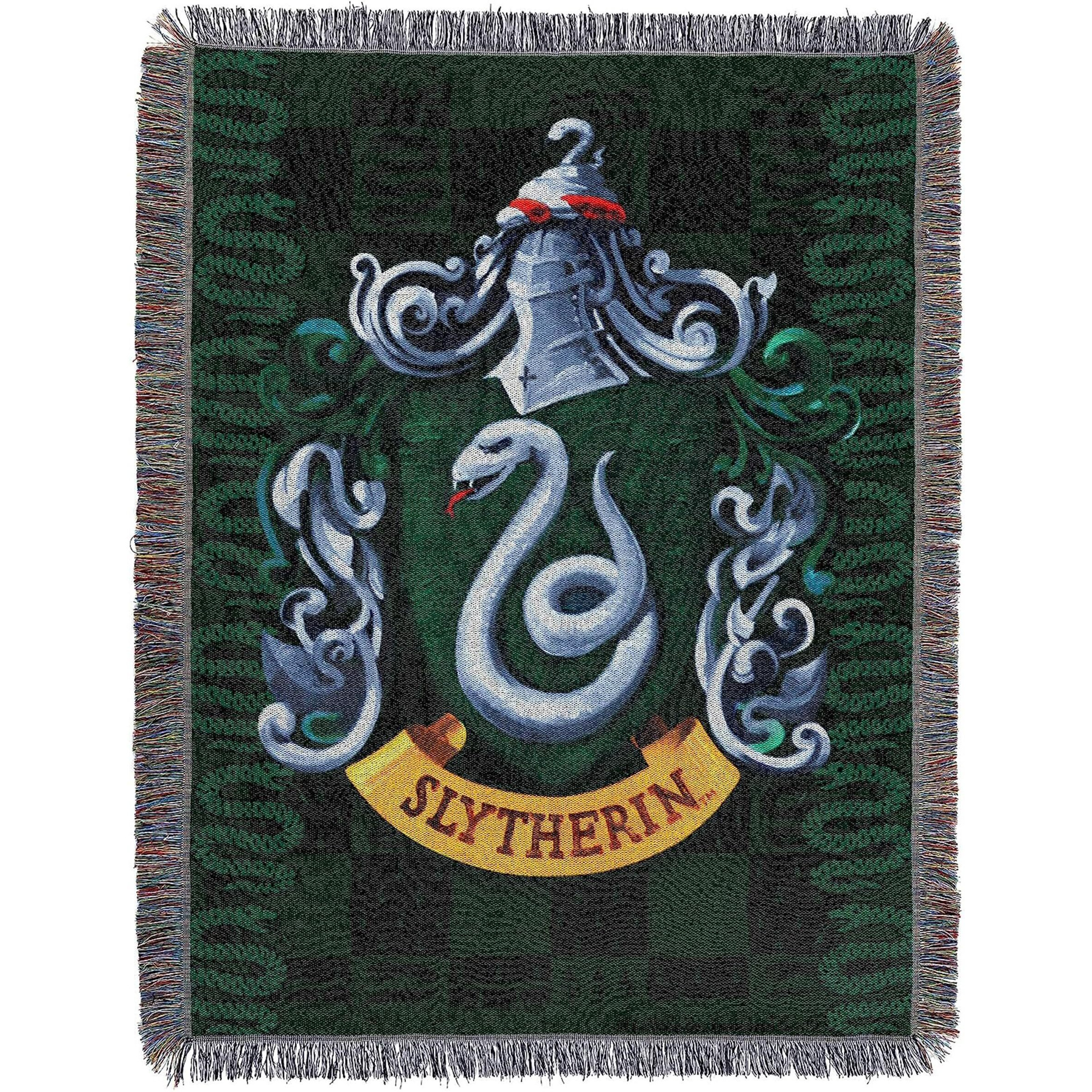 Harry Potter Slytherin Shield Licensed 48&quotx 60" Woven Tapestry Throw by The Northwest Company(D0102HH1DJV.)