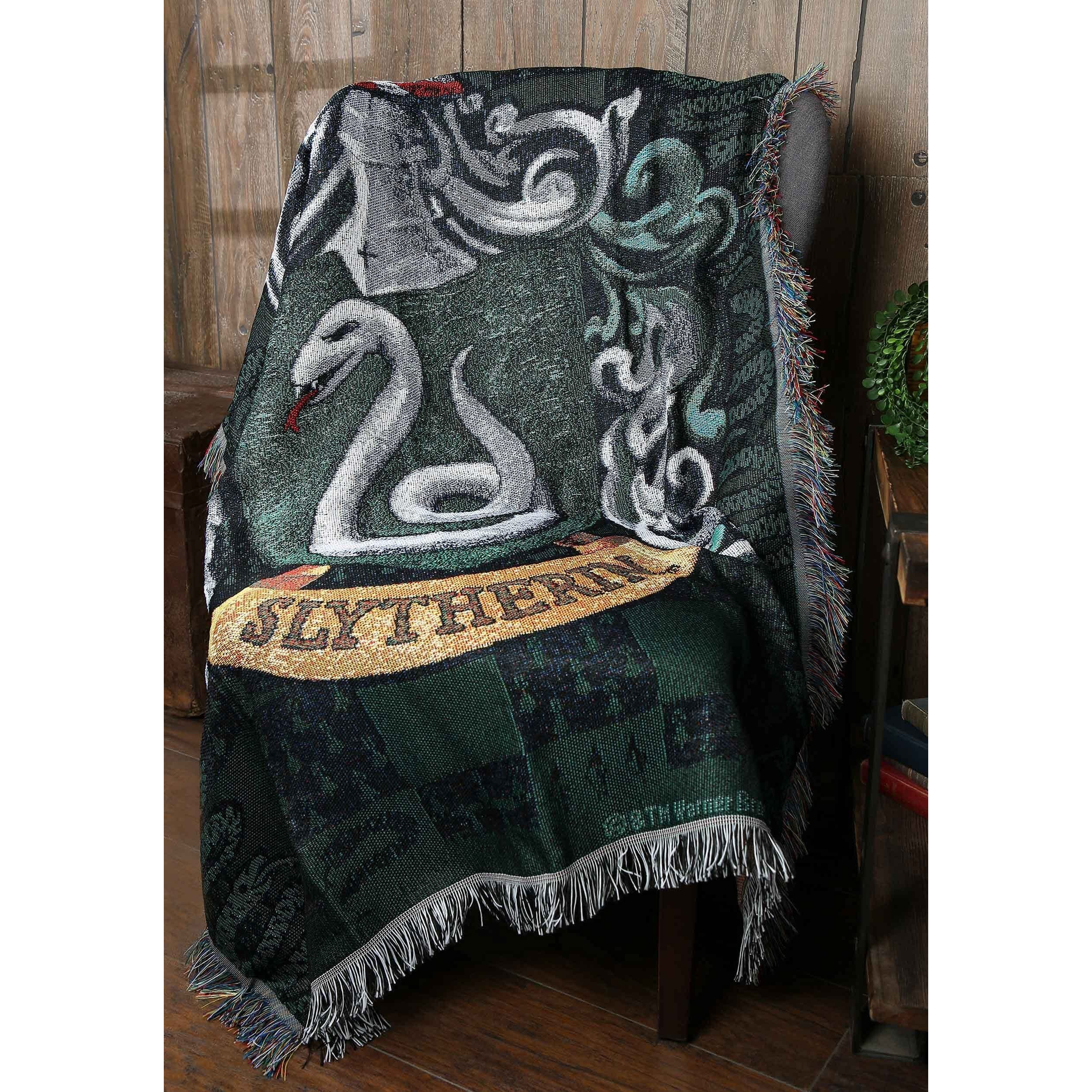 Harry Potter Slytherin Shield Licensed 48&quotx 60" Woven Tapestry Throw by The Northwest Company(D0102HH1DJV.)