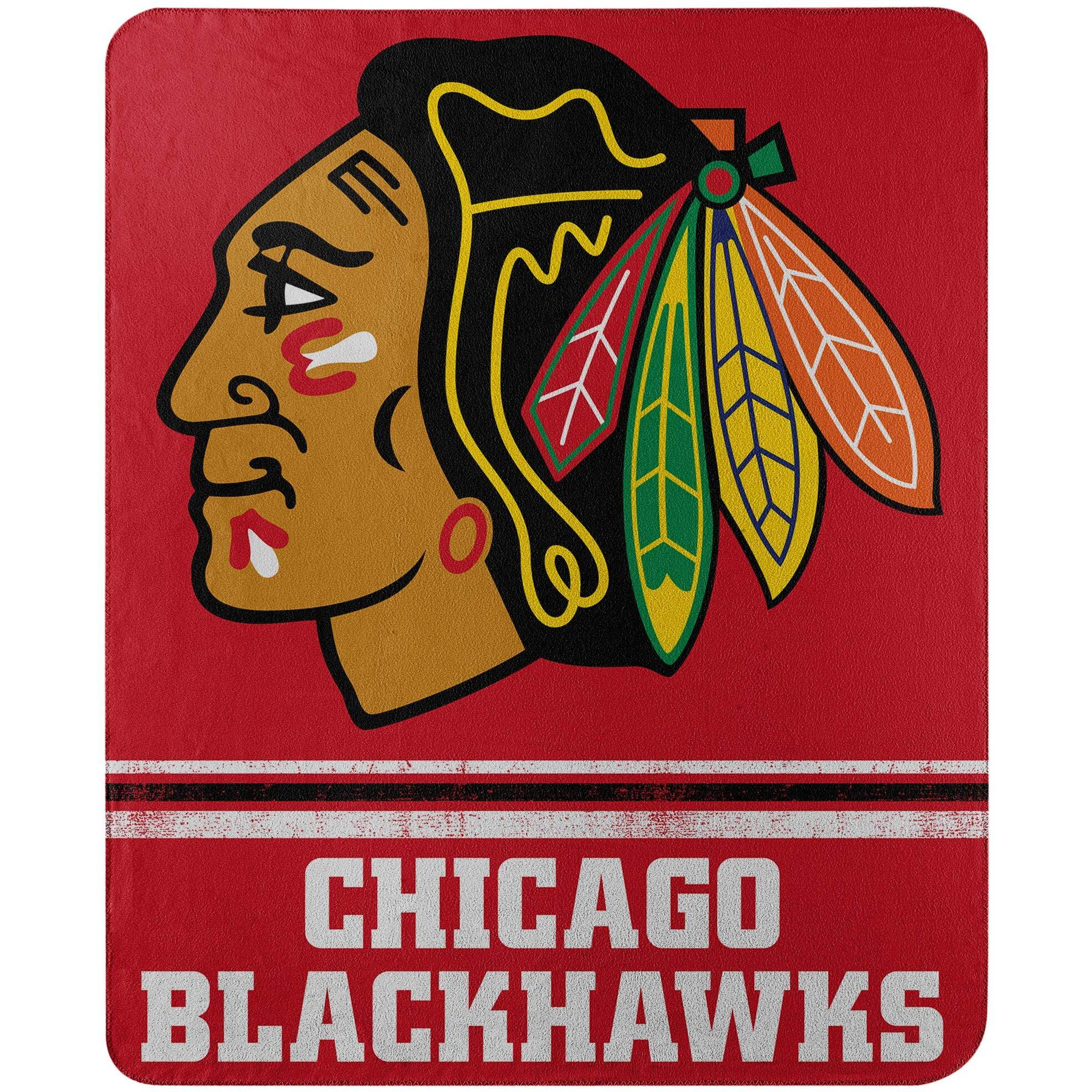 Chicago Blackhawks Blanket 50x60 Fleece Fade Away Design