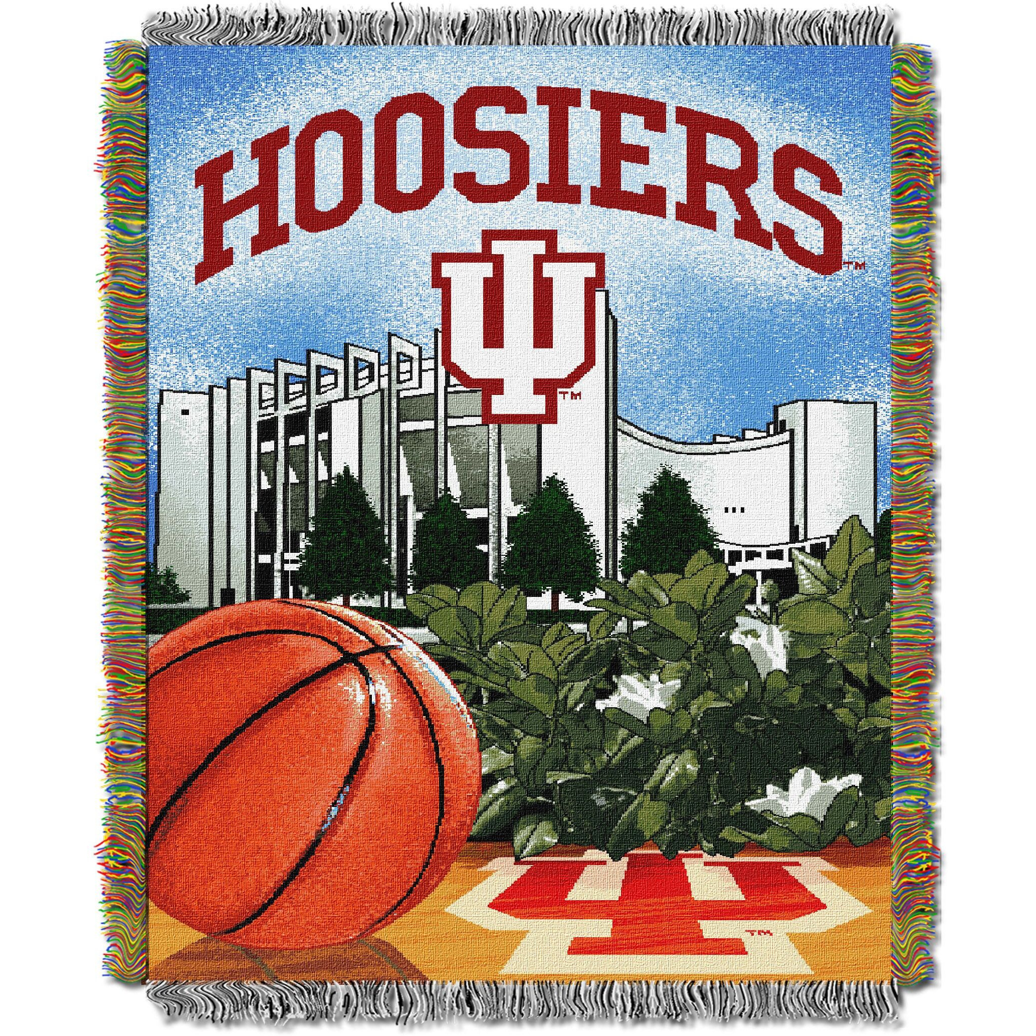 Indiana OFFIcIAL collegiate Home Field Advantage Woven Tapestry Throw(D0102HHM9cV)