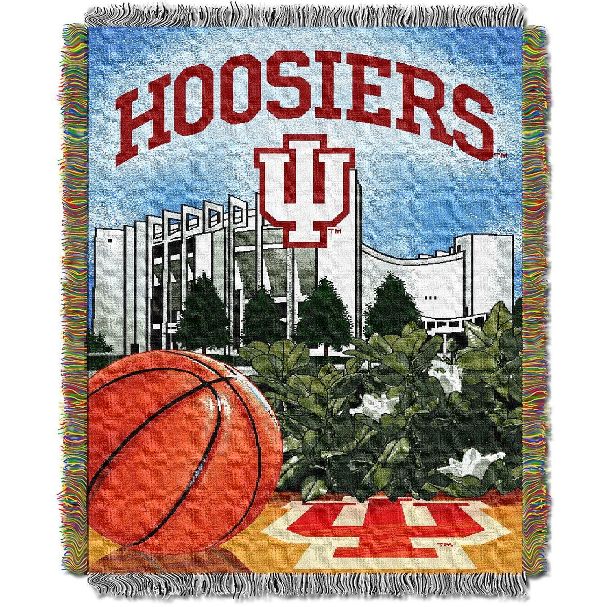 Indiana OFFIcIAL collegiate Home Field Advantage Woven Tapestry Throw(D0102HHM9cV)