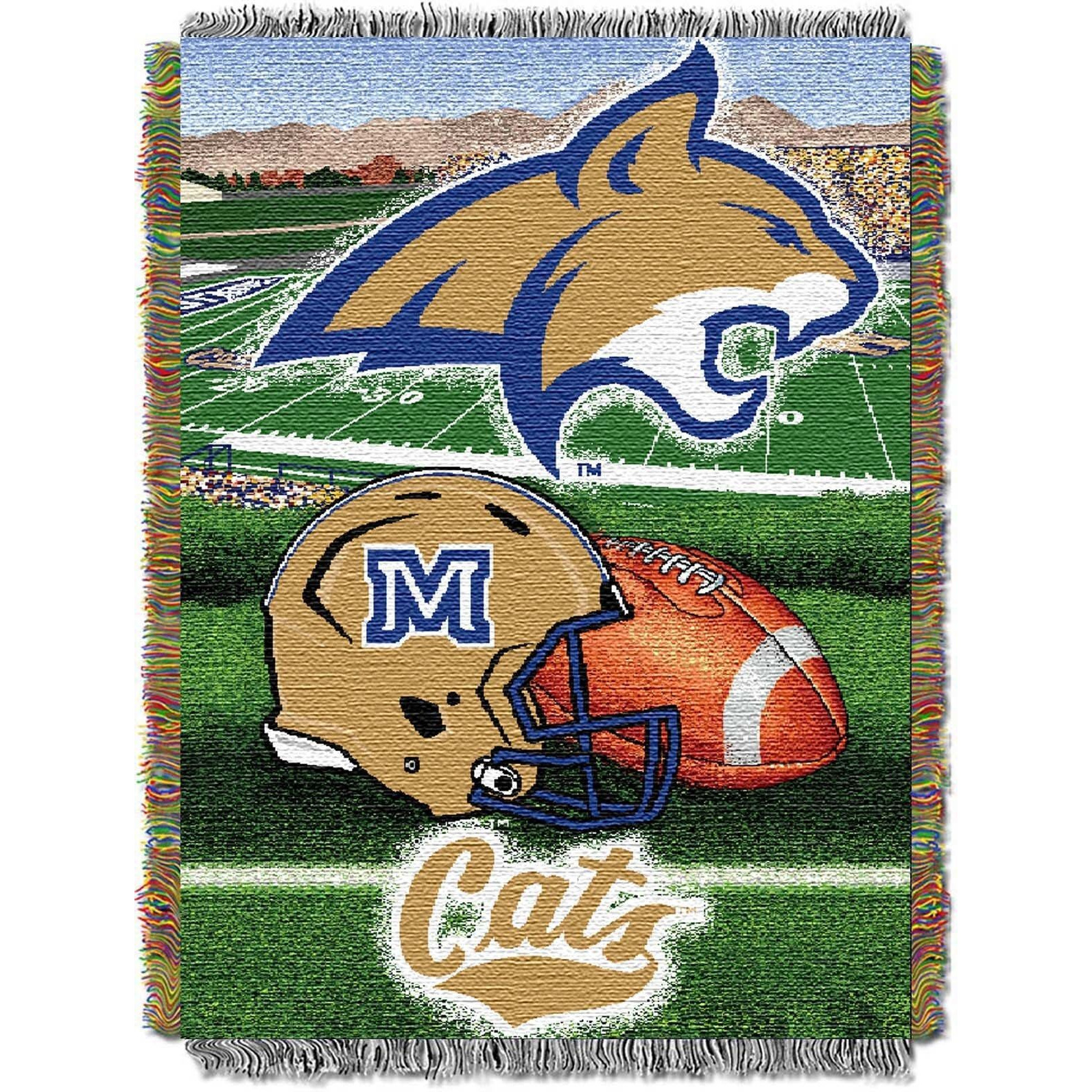 Montana State OFFIcIAL collegiate Home Field Advantage Woven Tapestry Throw(D0102HHZABV)