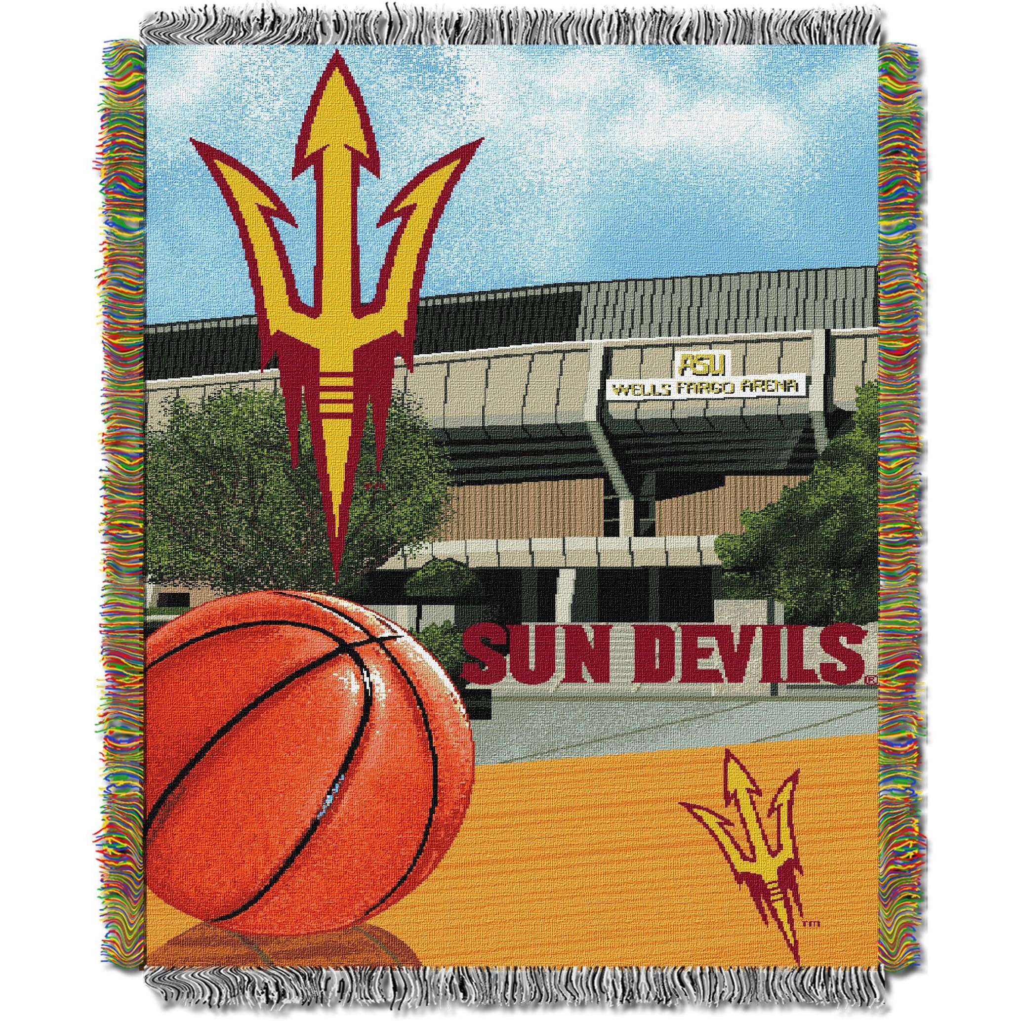 Arizona State OFFIcIAL collegiate Home Field Advantage Woven Tapestry Throw(D0102HHZPF7)