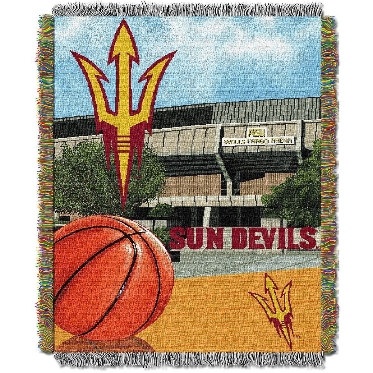 Arizona State OFFIcIAL collegiate Home Field Advantage Woven Tapestry Throw(D0102HHZPF7)