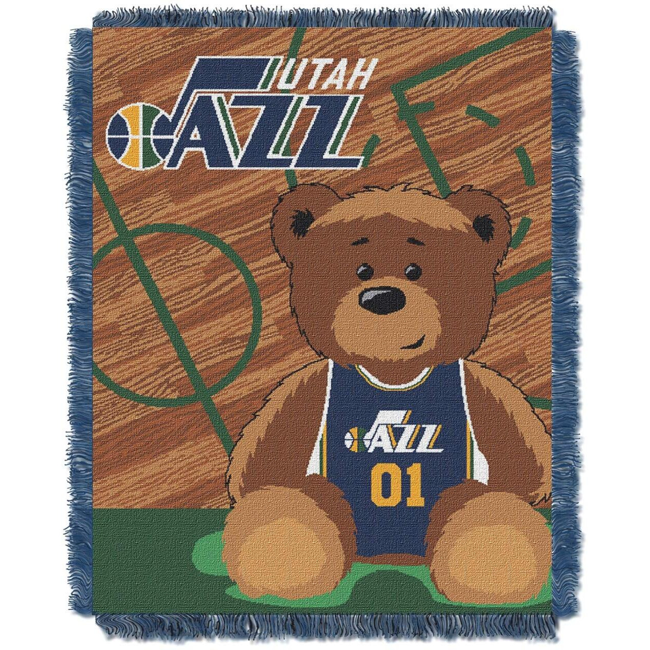 Jazz OFFICIAL National Basketball Association, &quotHalf-Court" Baby 36&quotx 46" Triple Woven Jacquard Throw by The Northwest Company(D0102HHBZ5A.)