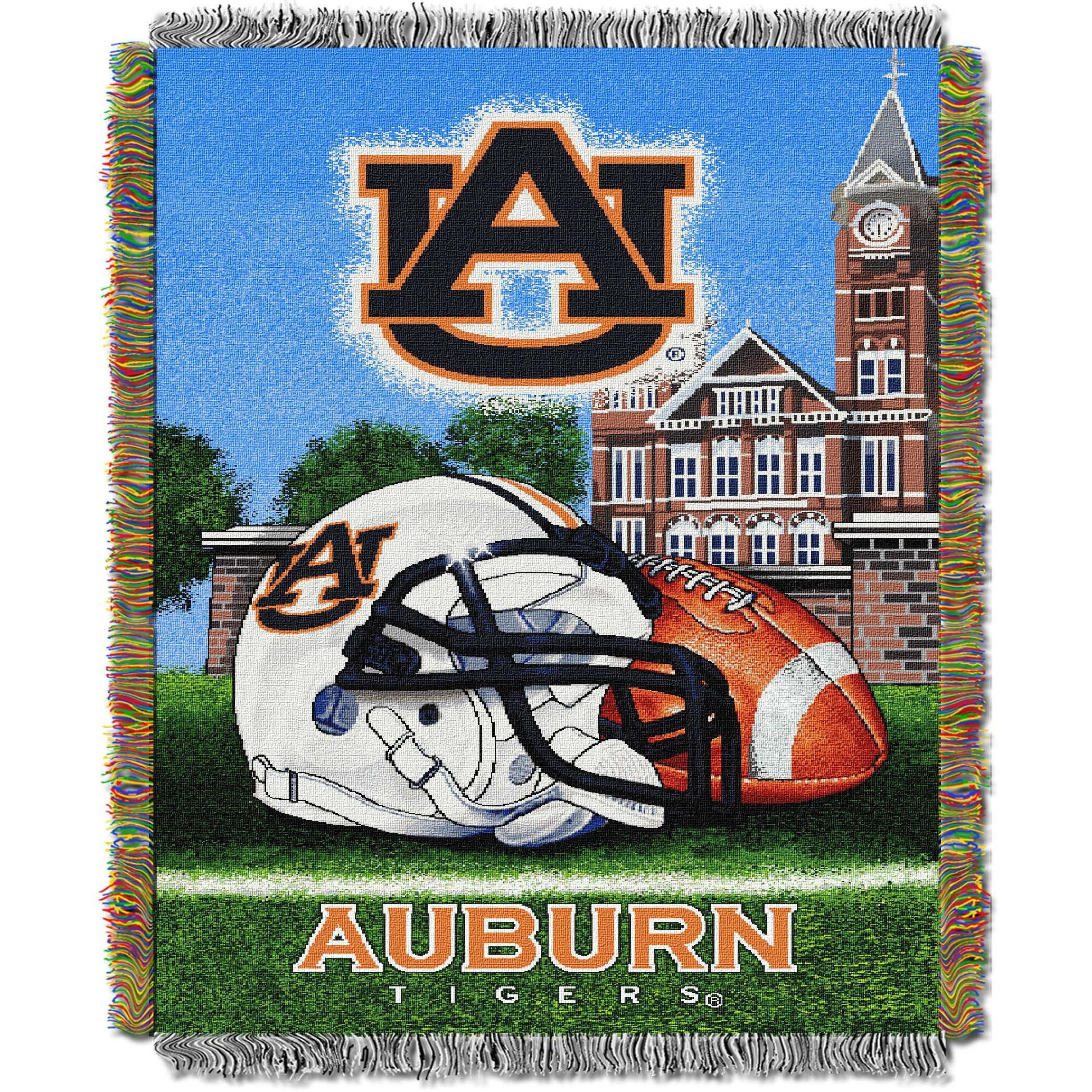 Auburn OFFIcIAL collegiate Home Field Advantage Woven Tapestry Throw(D0102HHM9LW)