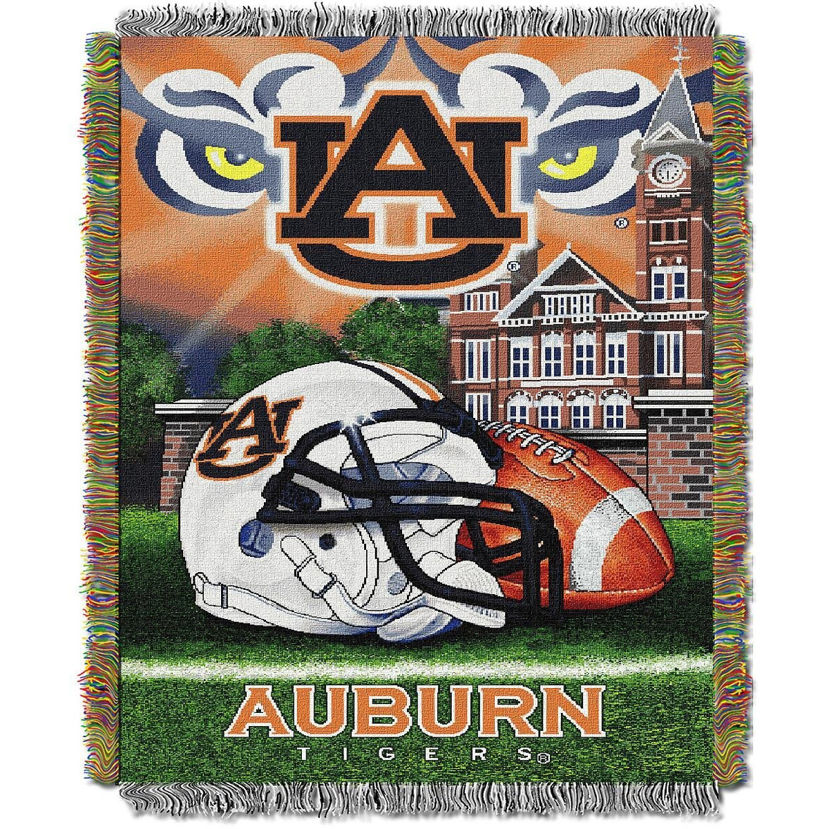 Auburn OFFIcIAL collegiate Home Field Advantage Woven Tapestry Throw(D0102HHM9LW)
