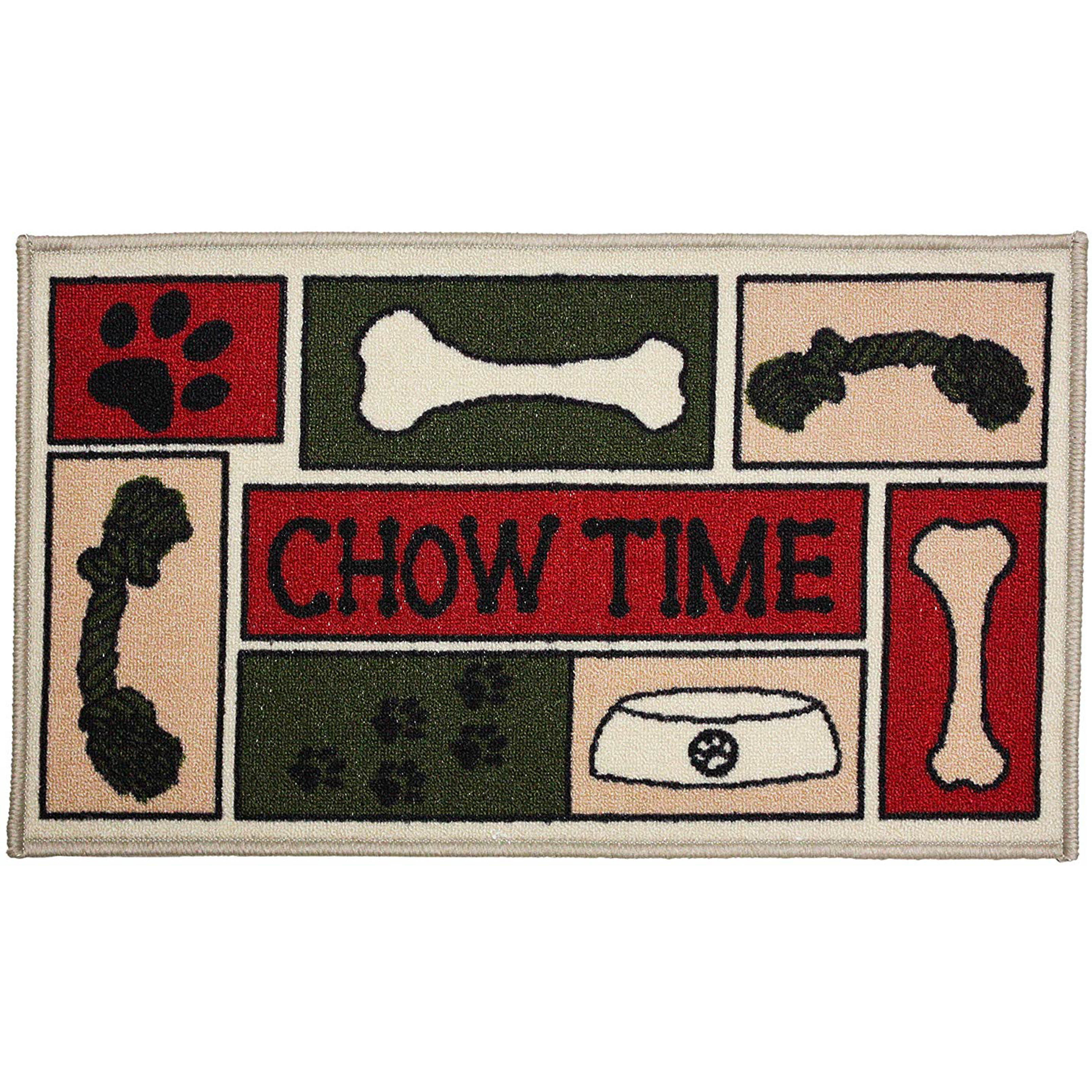 J&M Chow Time Printed Nylon Accent Rug 18x30