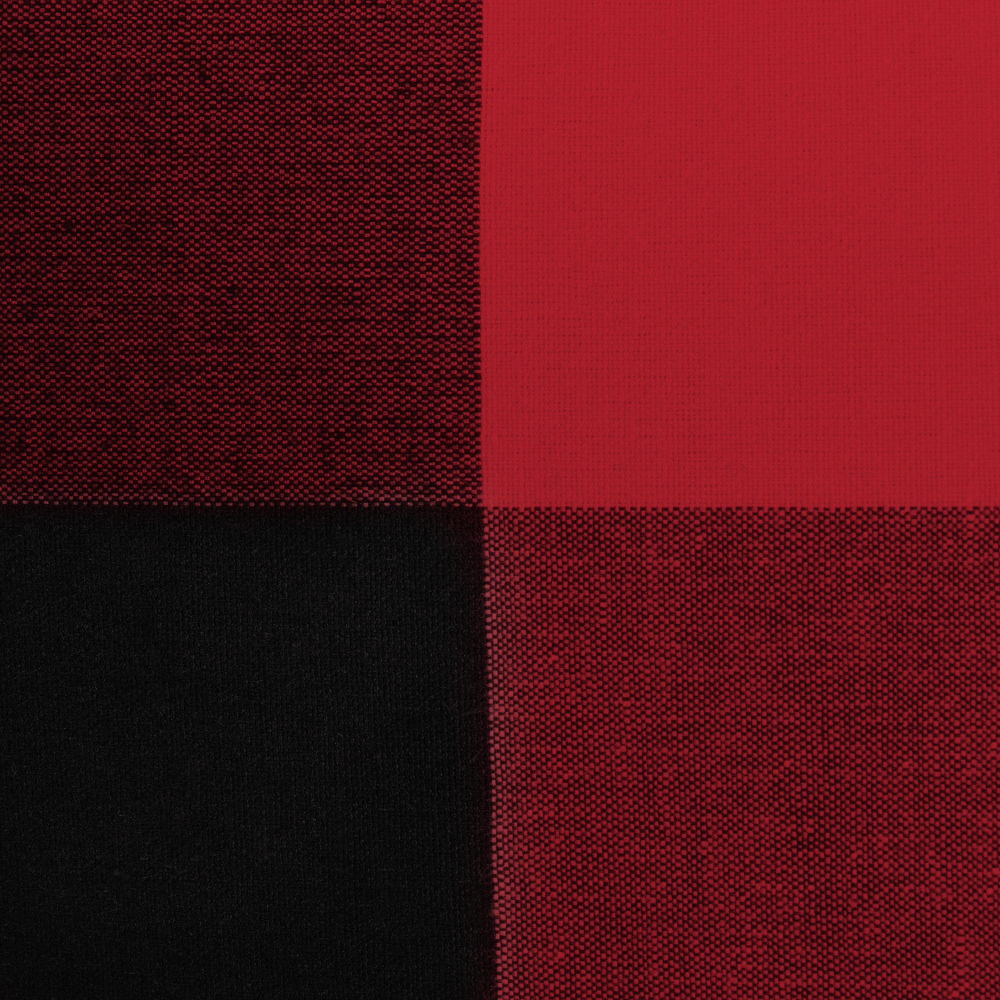 DII Polyester Bin Buffalo Check Red / Black Round Medium