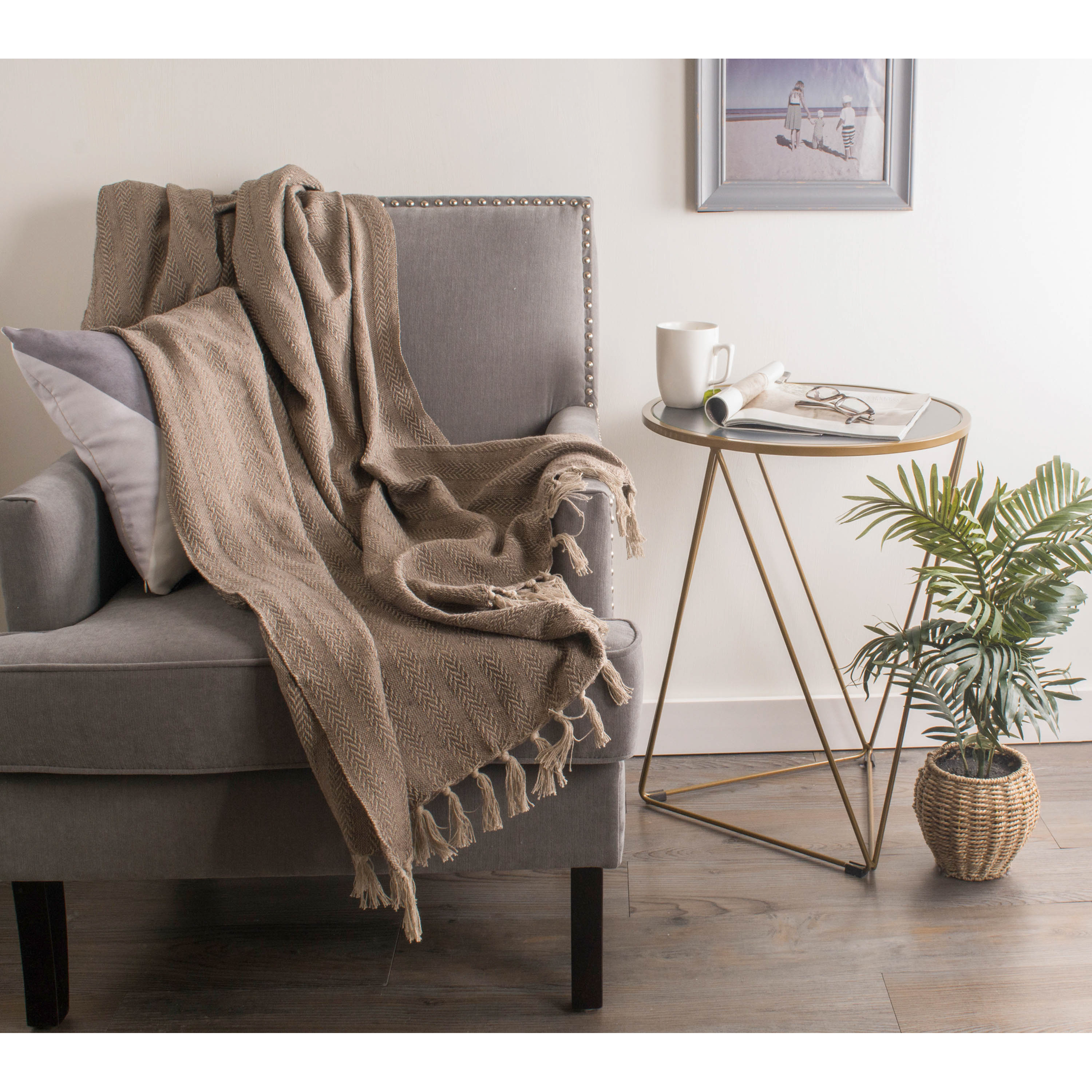 DII Stone Tonal Textured Throw